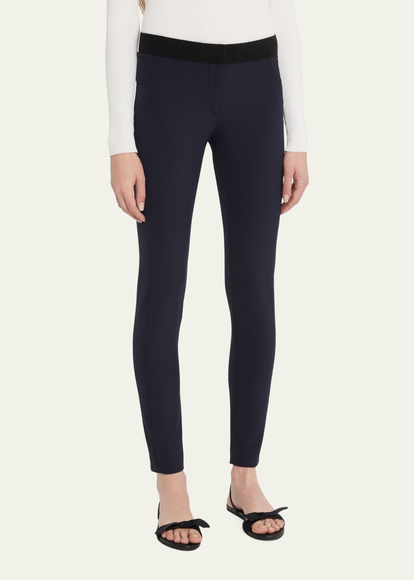 Veronica Beard Black Scuba Leggings