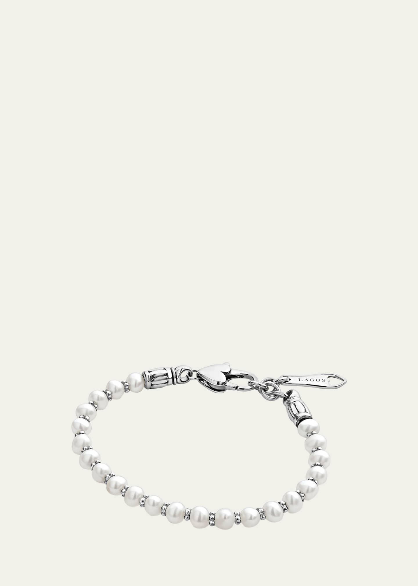 Lagos Kinder Sterling Silver Pearl Bracelet Image 3 of 3