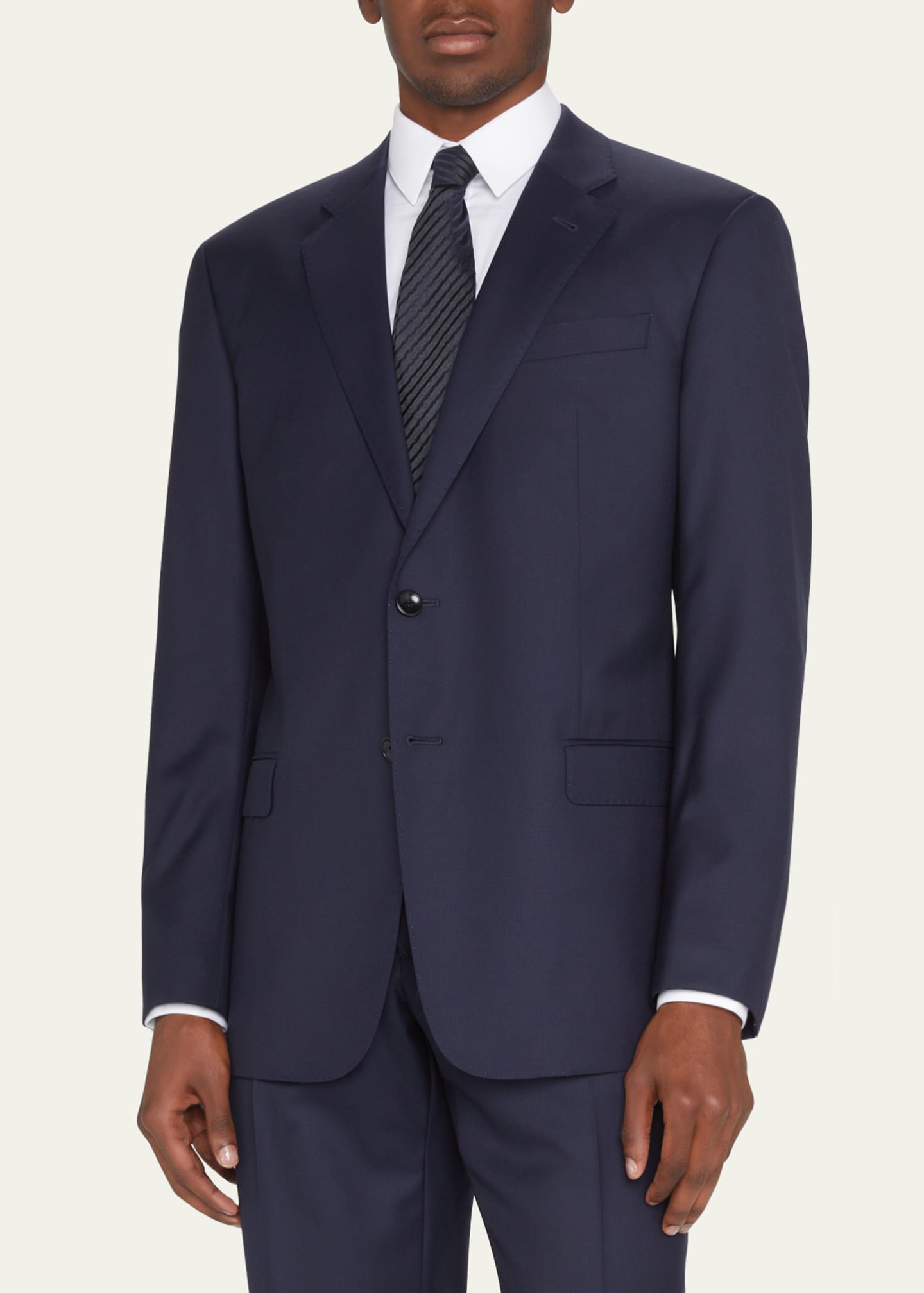 Produktionscenter bungee jump Afstemning Giorgio Armani Two-Button Soft Basic Suit, Navy - Bergdorf Goodman