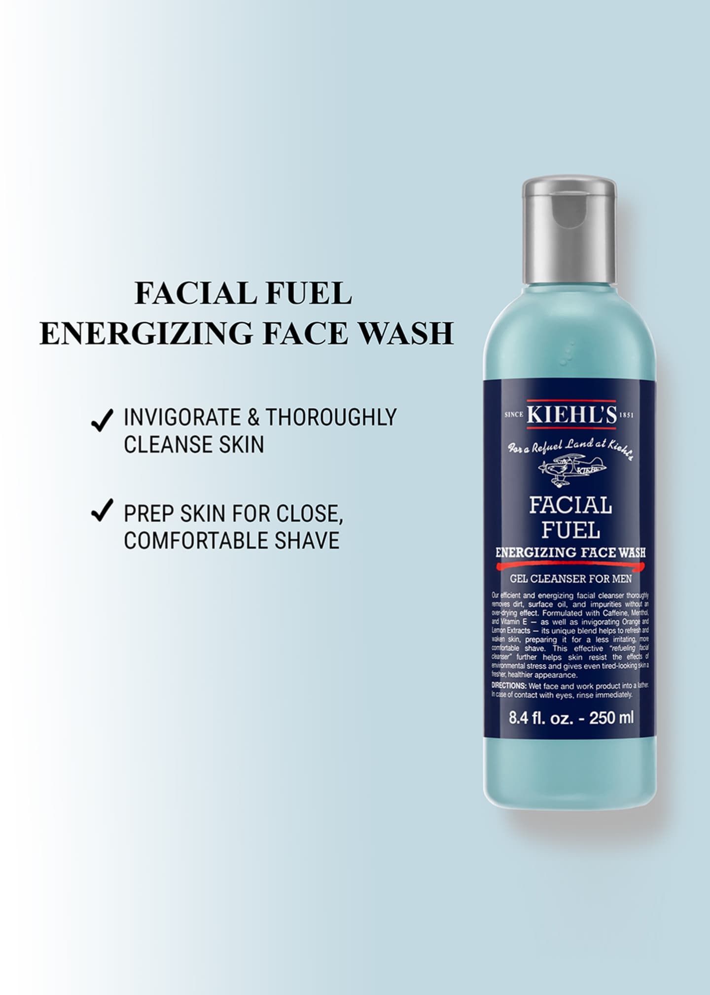 Kiehl's Since 1851 Facial Fuel Energizing Face Wash, 8.4 oz. Image 2 of 5
