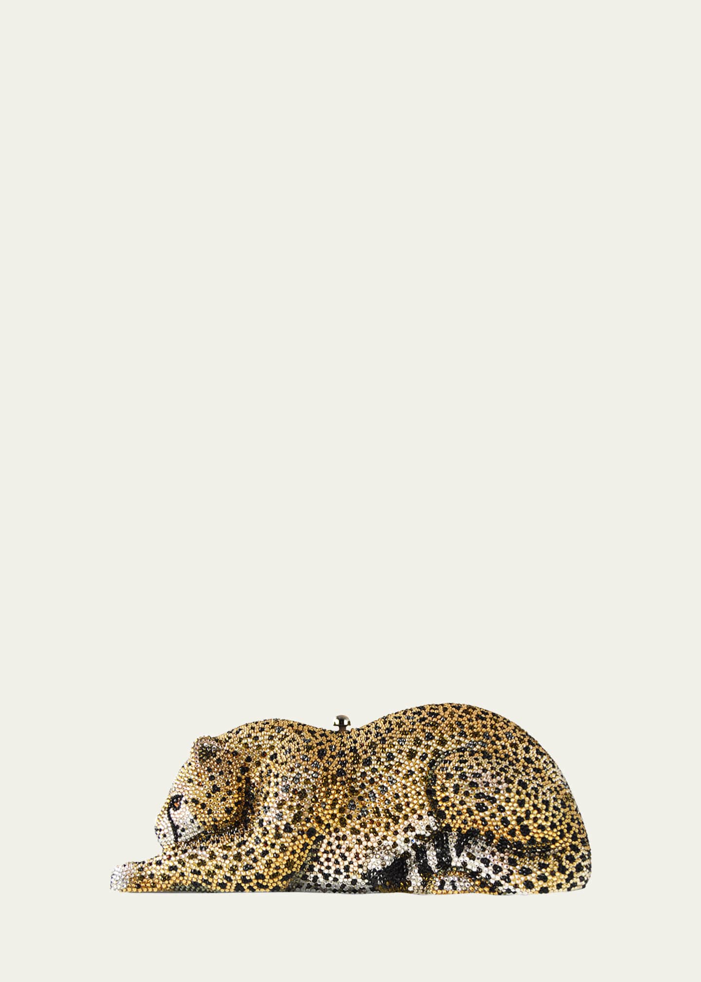 Judith leiber wildcat crystal clutch 2025