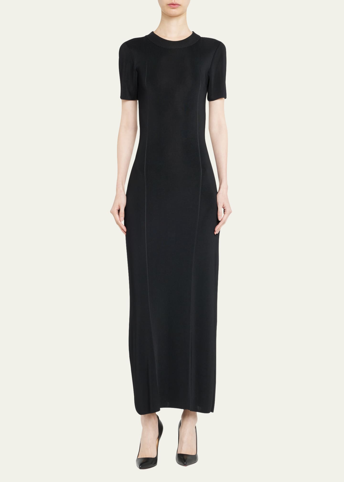 Christian Louboutin Pigalle Follies Leather 100mm Red Sole High-Heel Pumps, Black Image 3 of 5