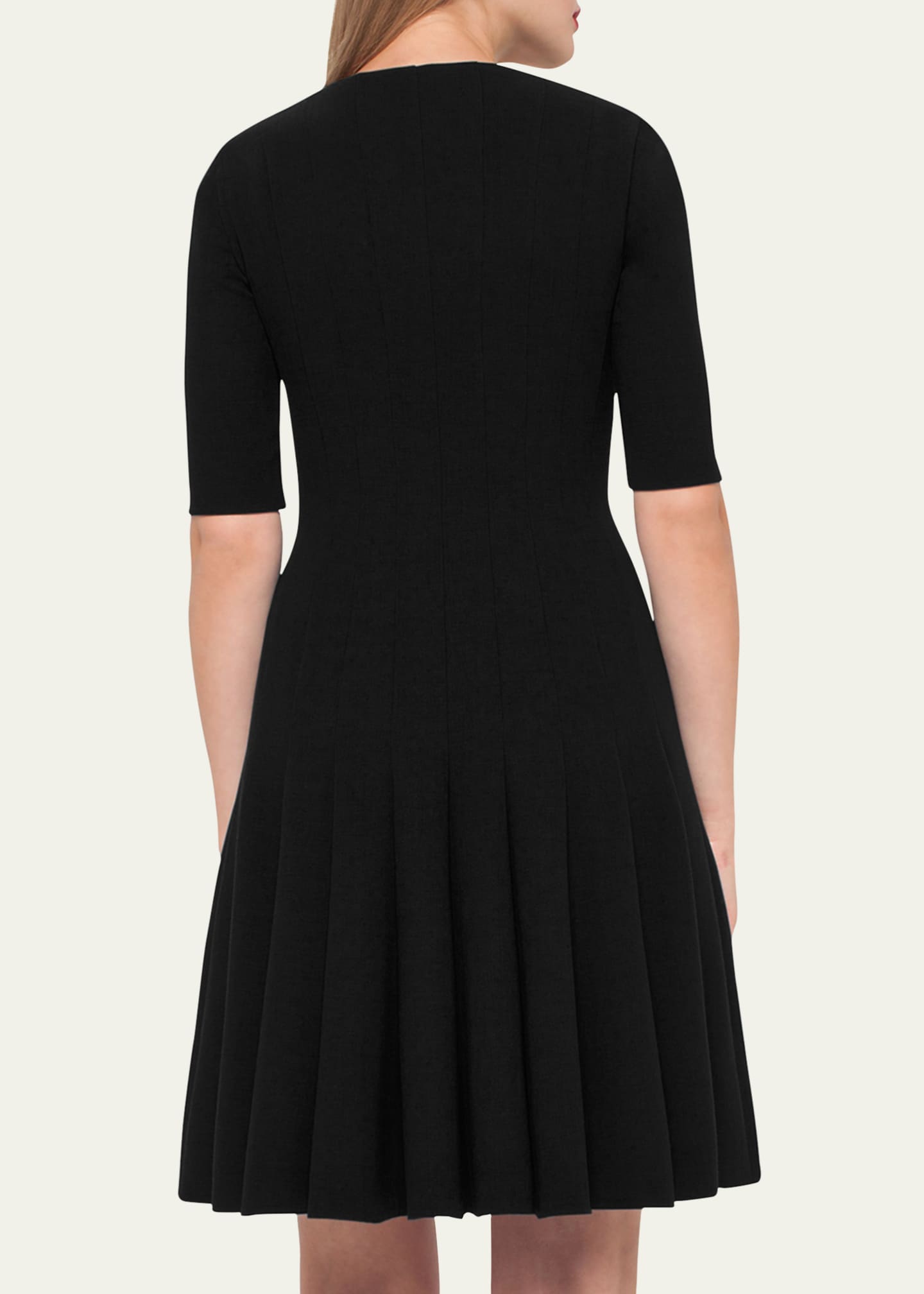 Akris Elbow-Sleeve Zip-Front Dress Image 3 of 5