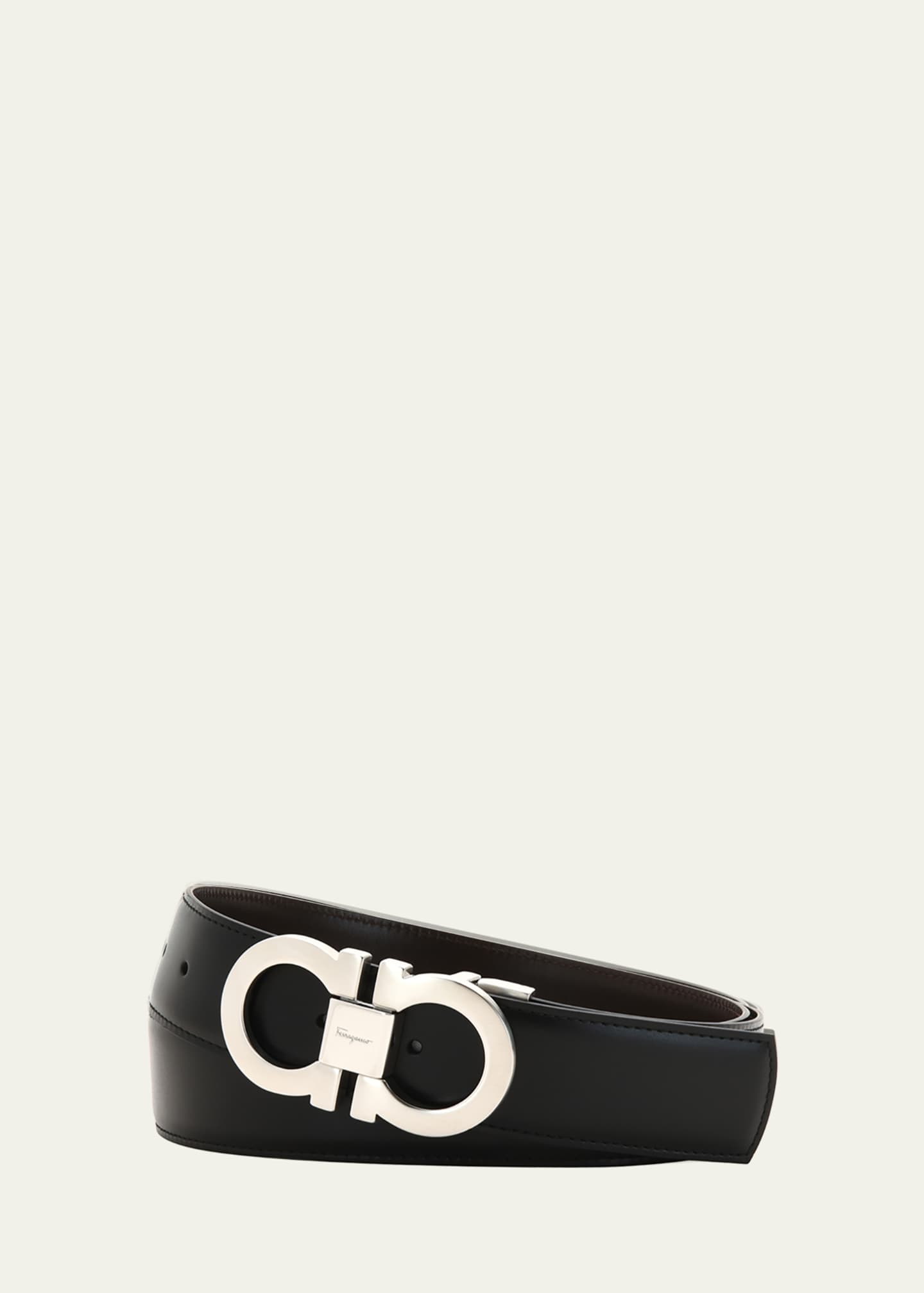 Ferragamo Men's Reversible Leather Gancini Belt Boxed Gift Set Image 2 of 4