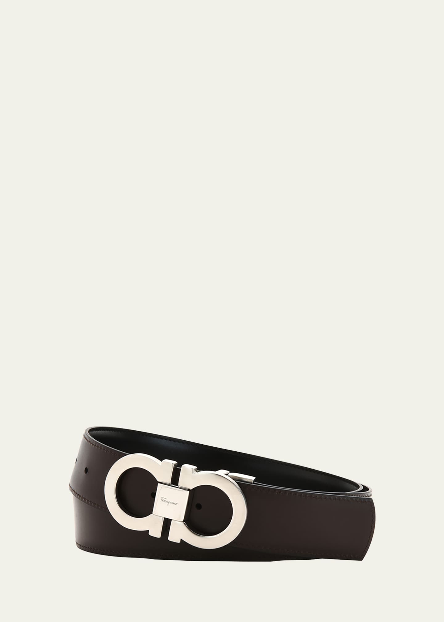 Ferragamo Men's Reversible Leather Gancini Belt Boxed Gift Set Image 1 of 4