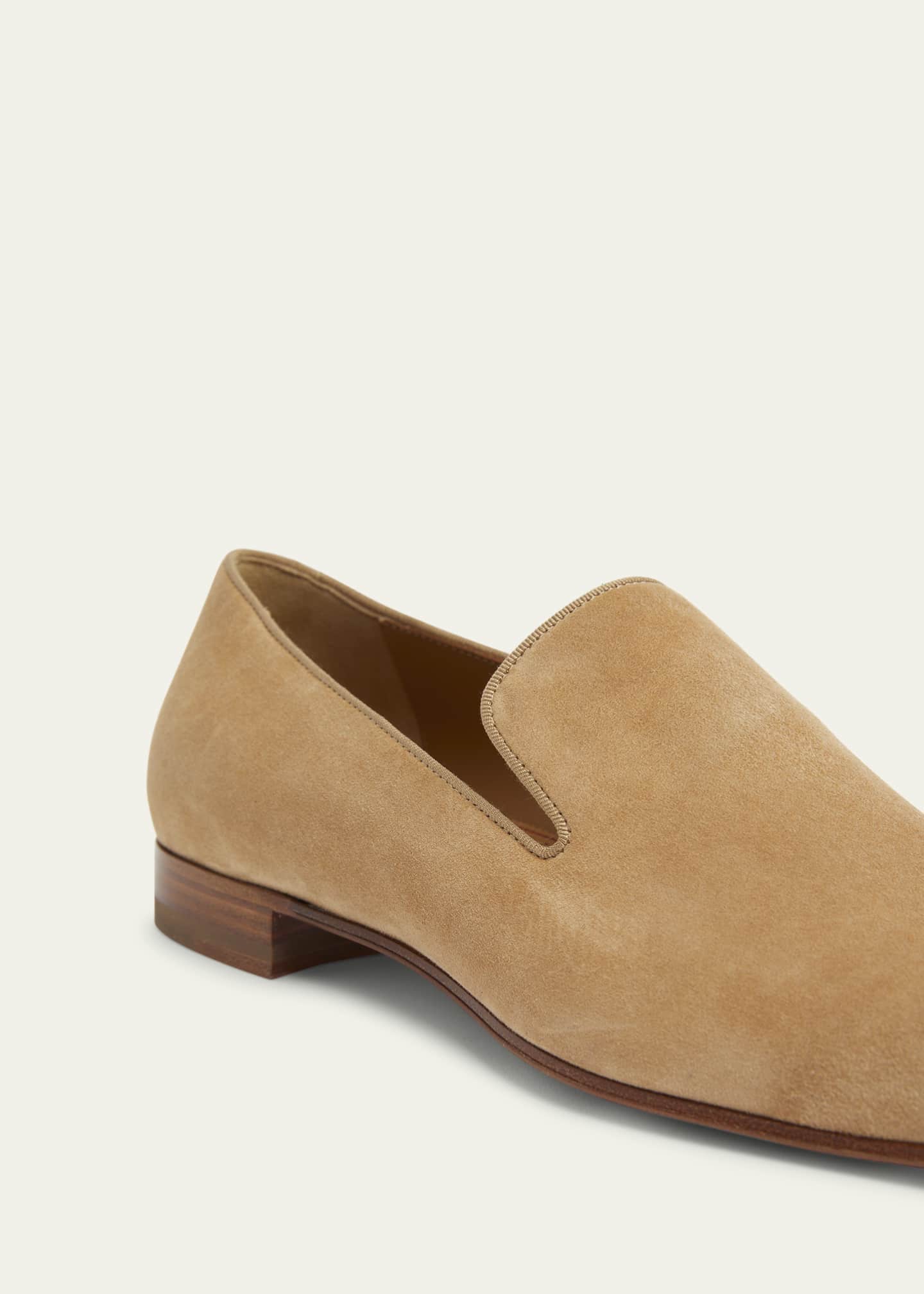 Christian Louboutin Men's Dandelion Velour Slip-On Loafers Image 3 of 4