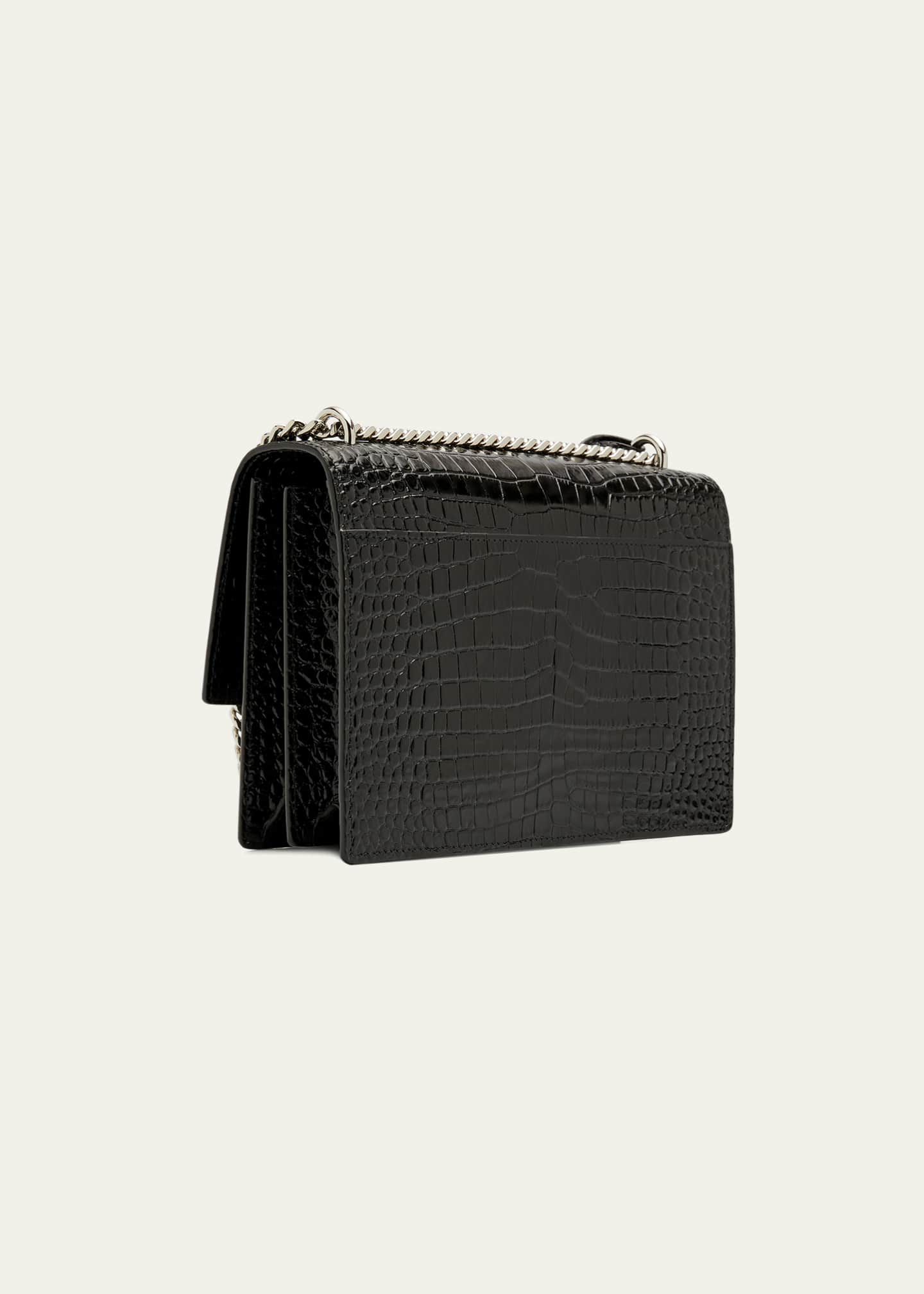 Ysl sunset black crocodile shop