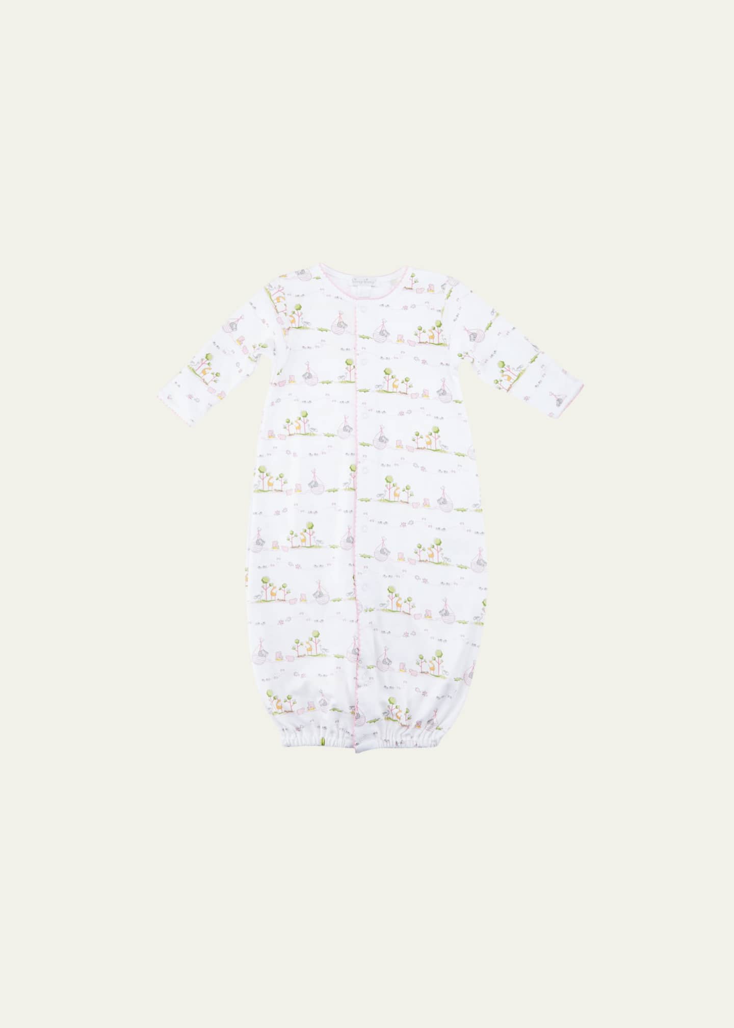 Kissy Kissy Noah's Ark Printed Convertible Sleep Gown, Size Newborn-Small