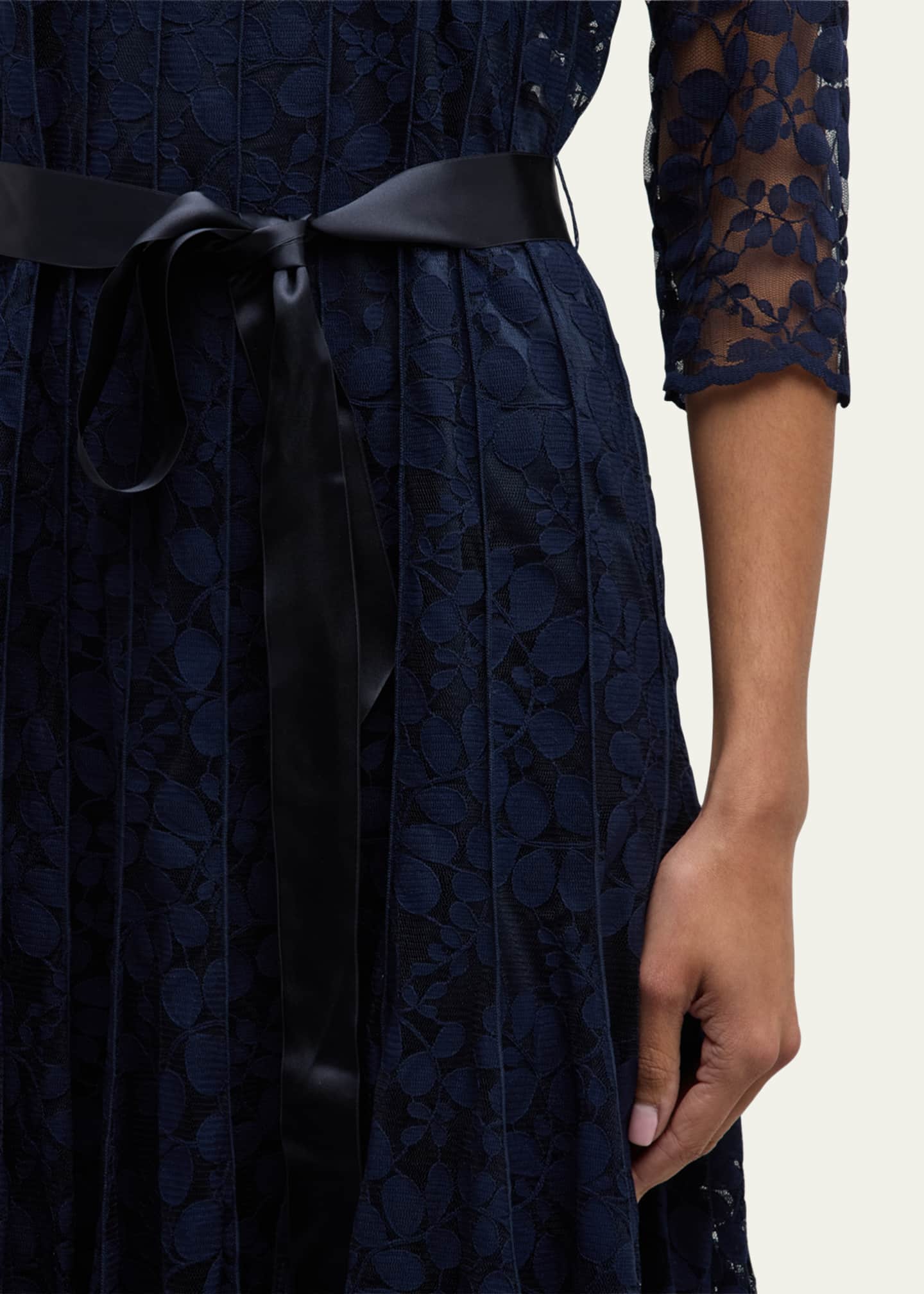 Rickie Freeman for Teri Jon 3/4-Sleeve Lace Overlay Cocktail Dress Image 5 of 5