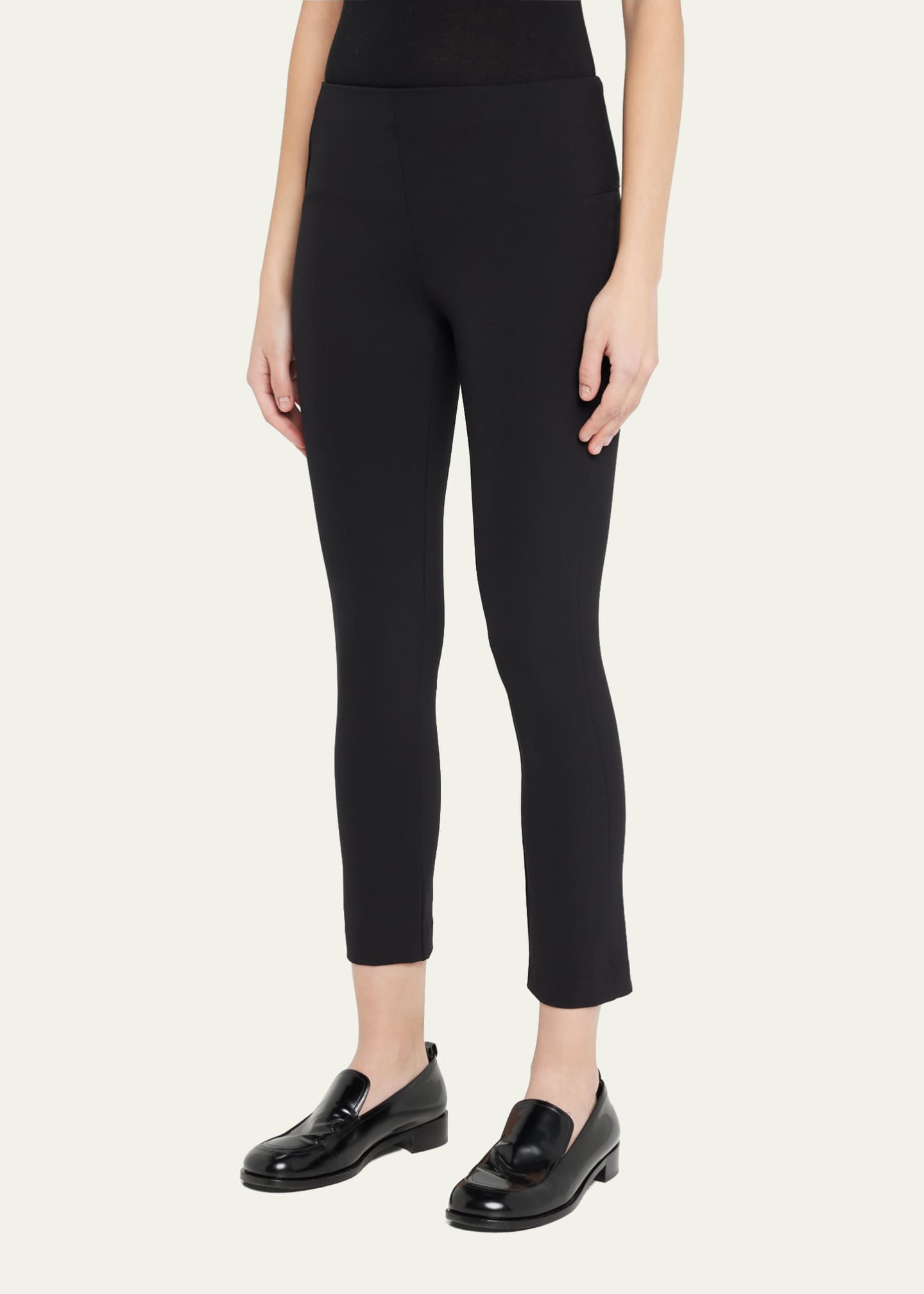 Veronica Beard Zip-Back Scuba Leggings - Bergdorf Goodman