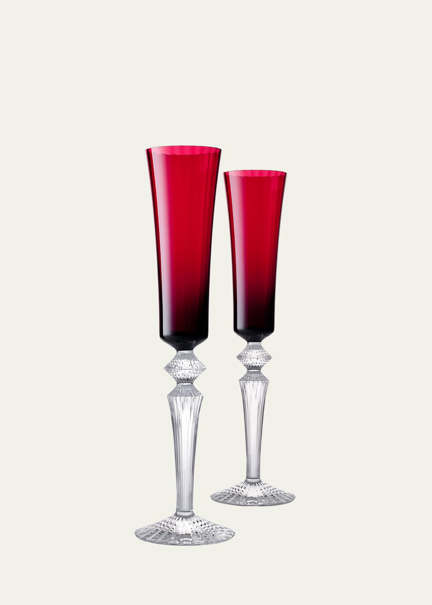 Baccarat Mille Nuits Red Flutissimos, Set of 2
