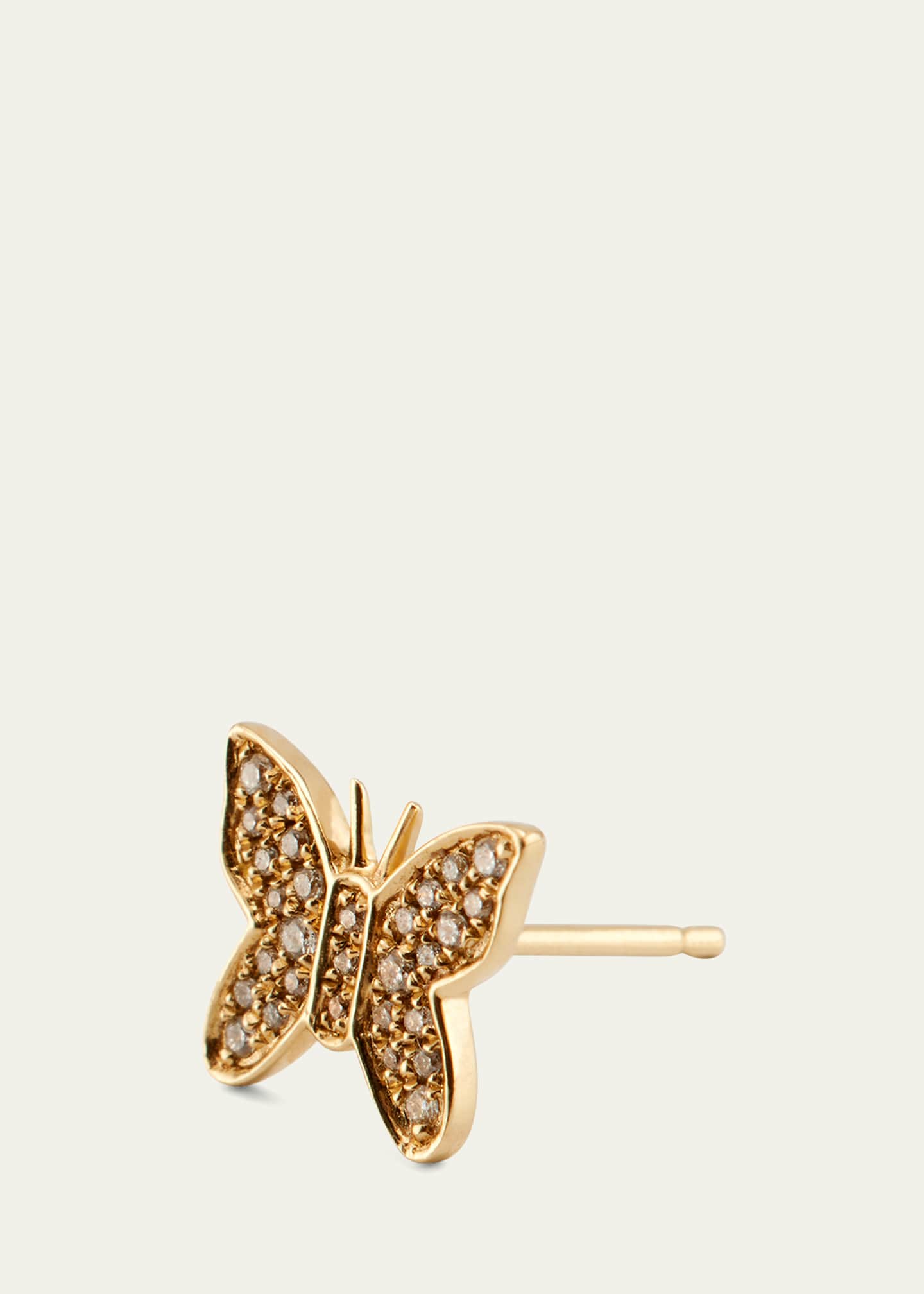 Sydney Evan 14k Diamond Butterfly Single Stud Earring Image 3 of 4