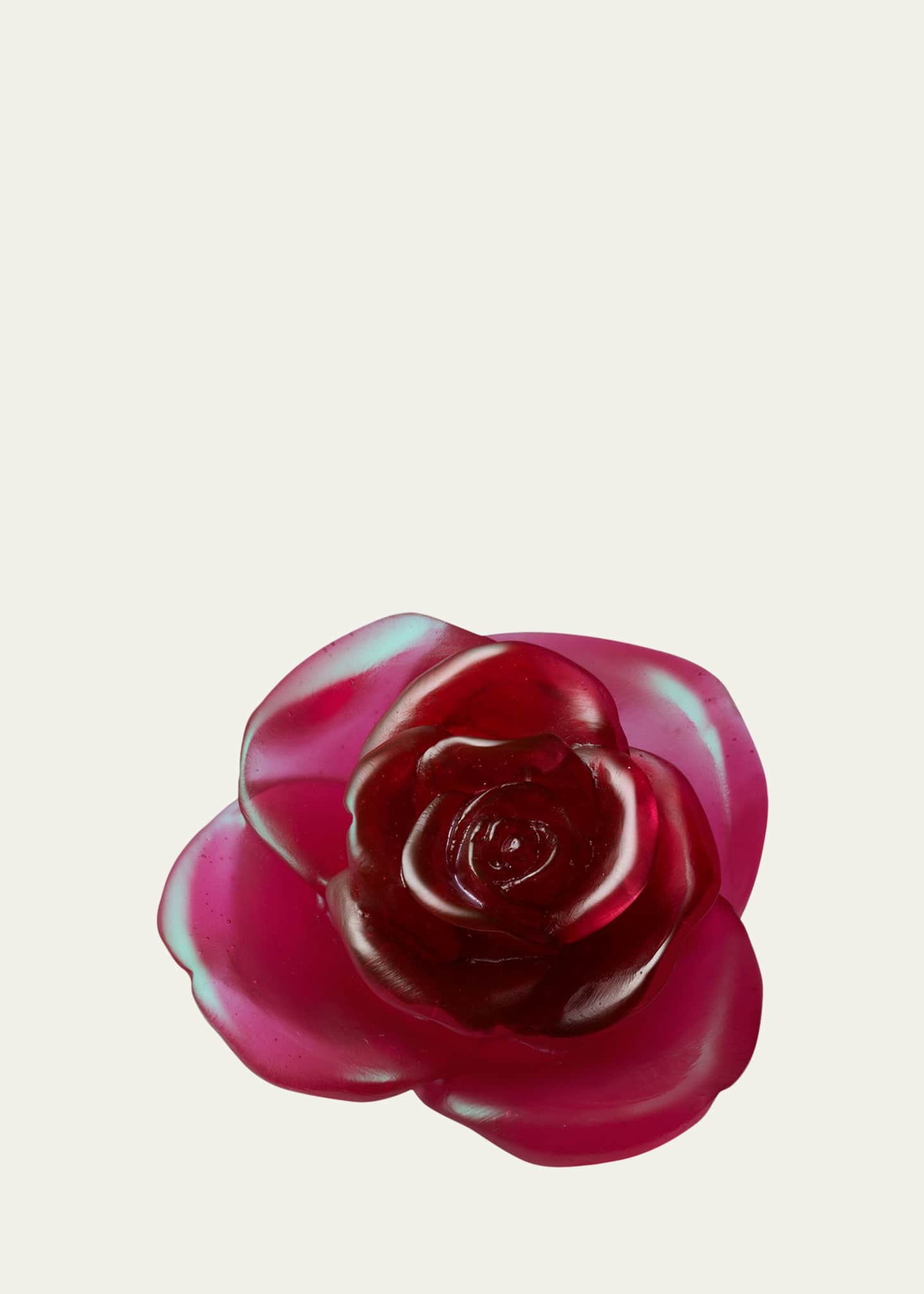 Daum Red "Rose" Flower Sculpture