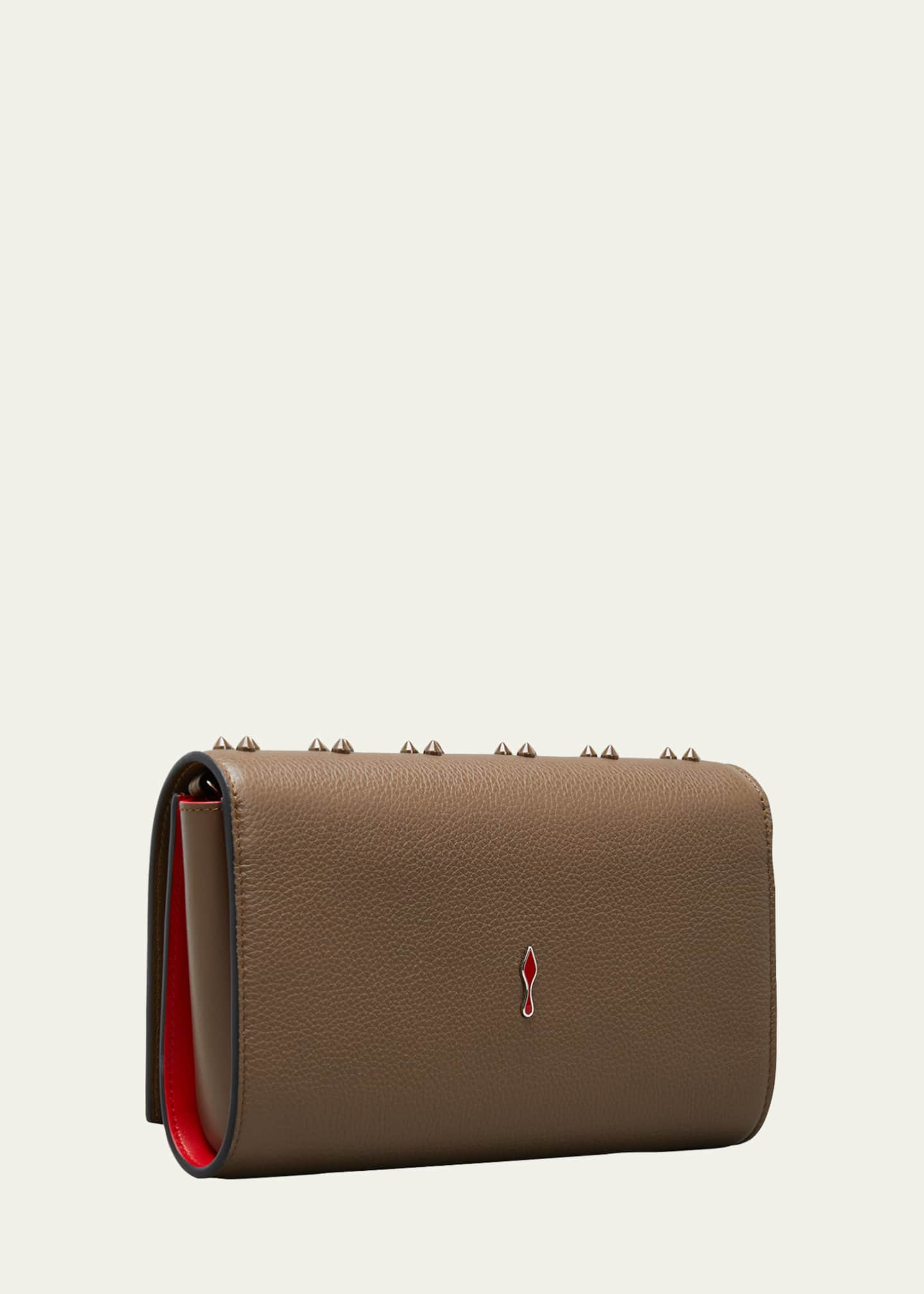 Louboutin Paloma Fold-Over Embellished Clutch Bag w/ Box - Boca Pawn