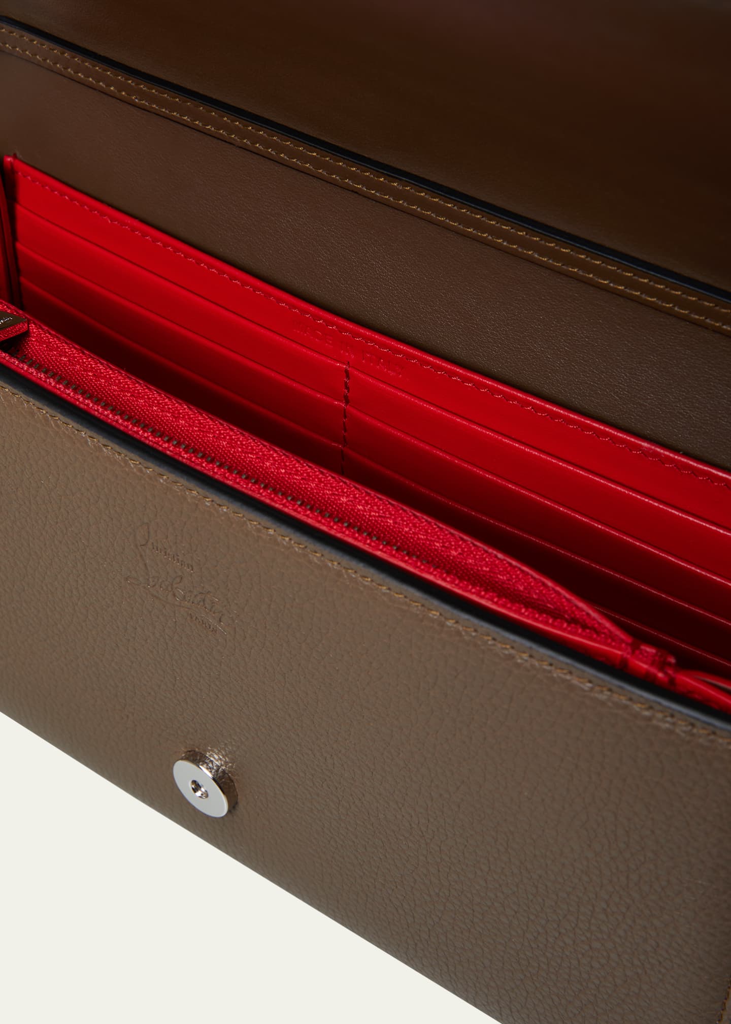 Louboutin Paloma Fold-Over Embellished Clutch Bag w/ Box - Boca