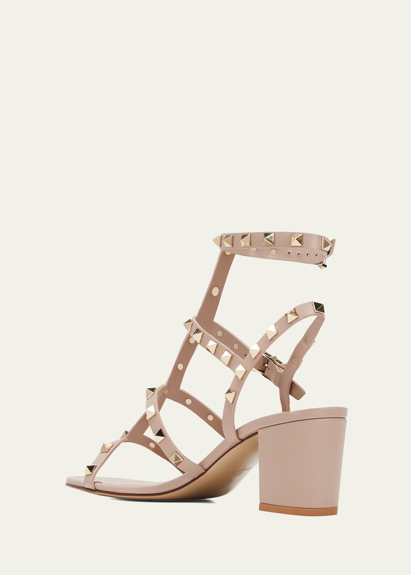 Valentino 60mm rockstud leather sandals on sale