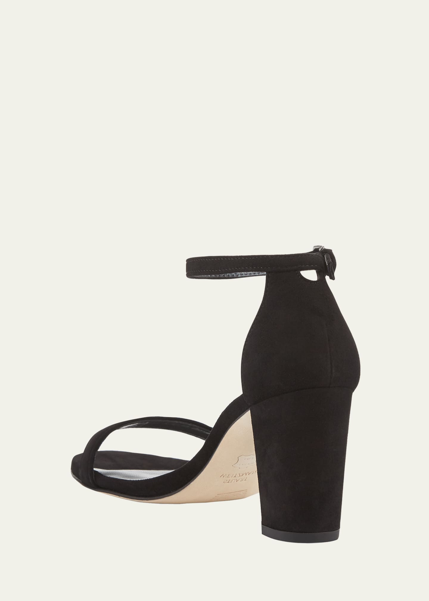 Stuart Weitzman Nearlynude Suede City Sandals Image 3 of 4