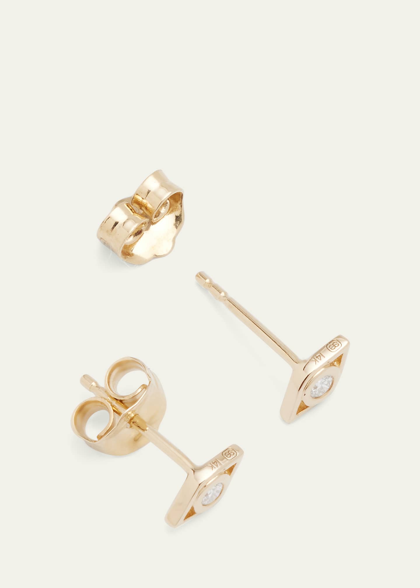 Sydney Evan 14k Diamond Evil Eye Stud Earring, Single Image 4 of 4
