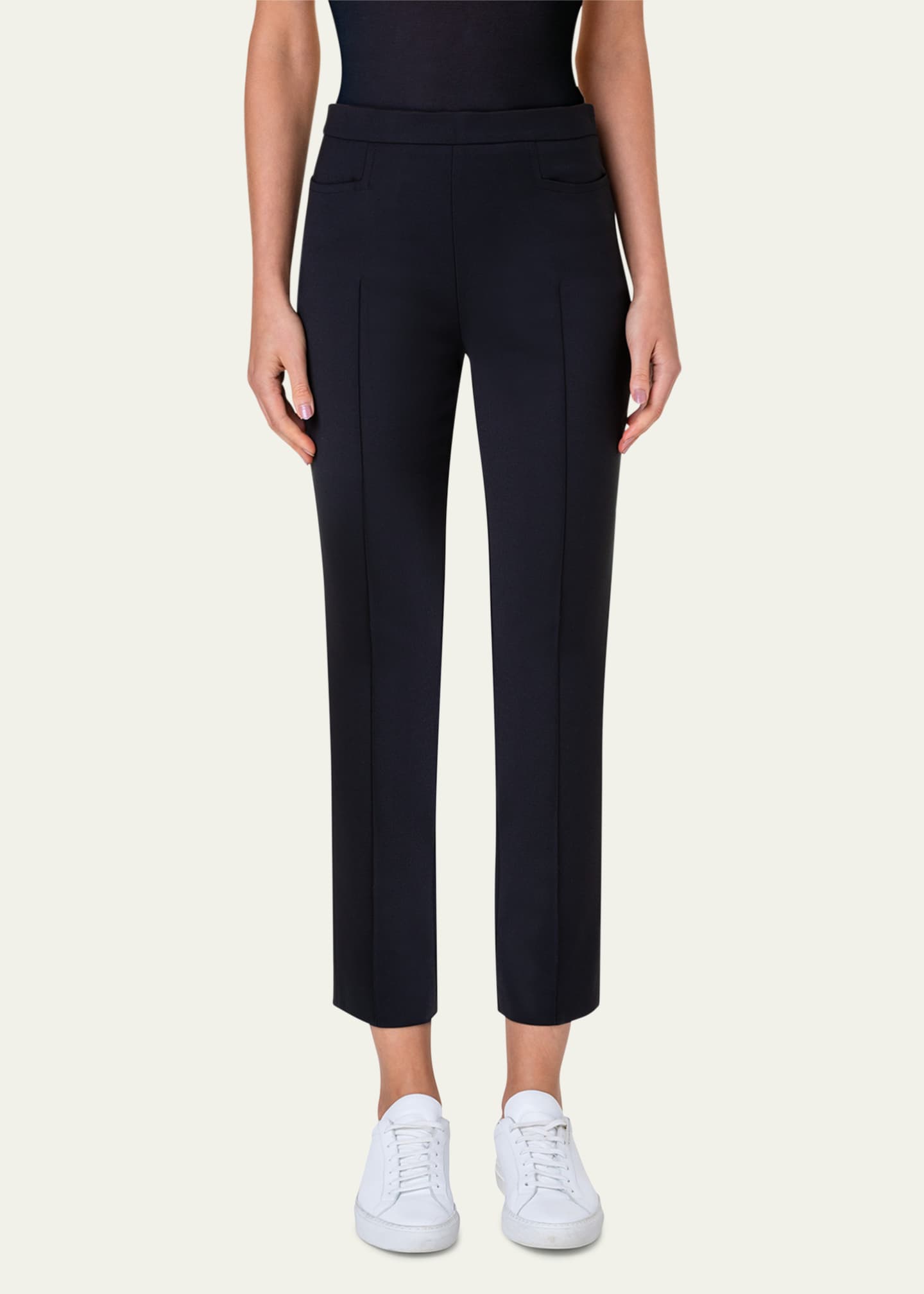 Akris punto Franca Mid-Rise Cropped Pants Image 2 of 5