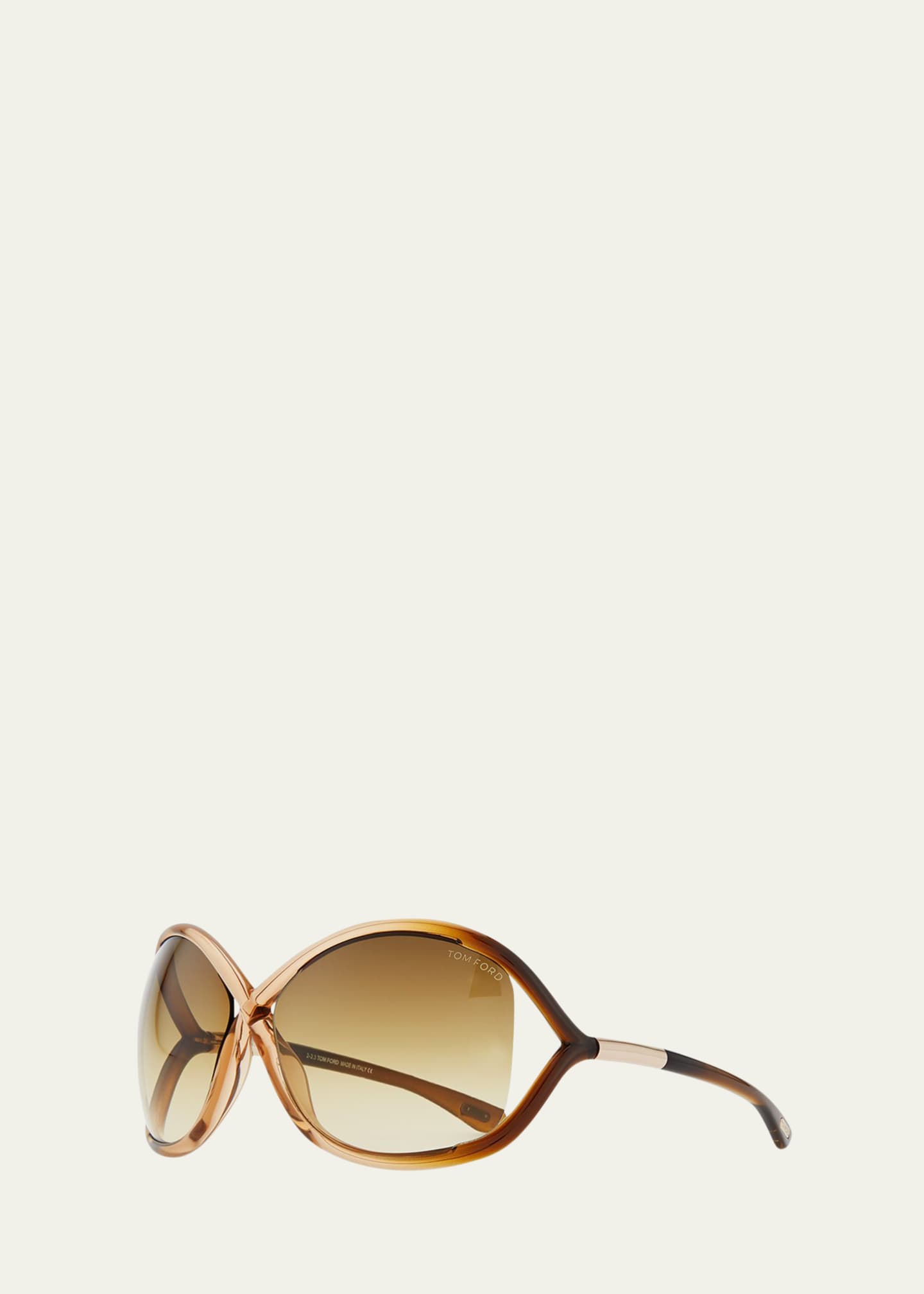 TOM FORD Whitney Cross-Bridge Sunglasses, Rose/Brown Bergdorf Goodman