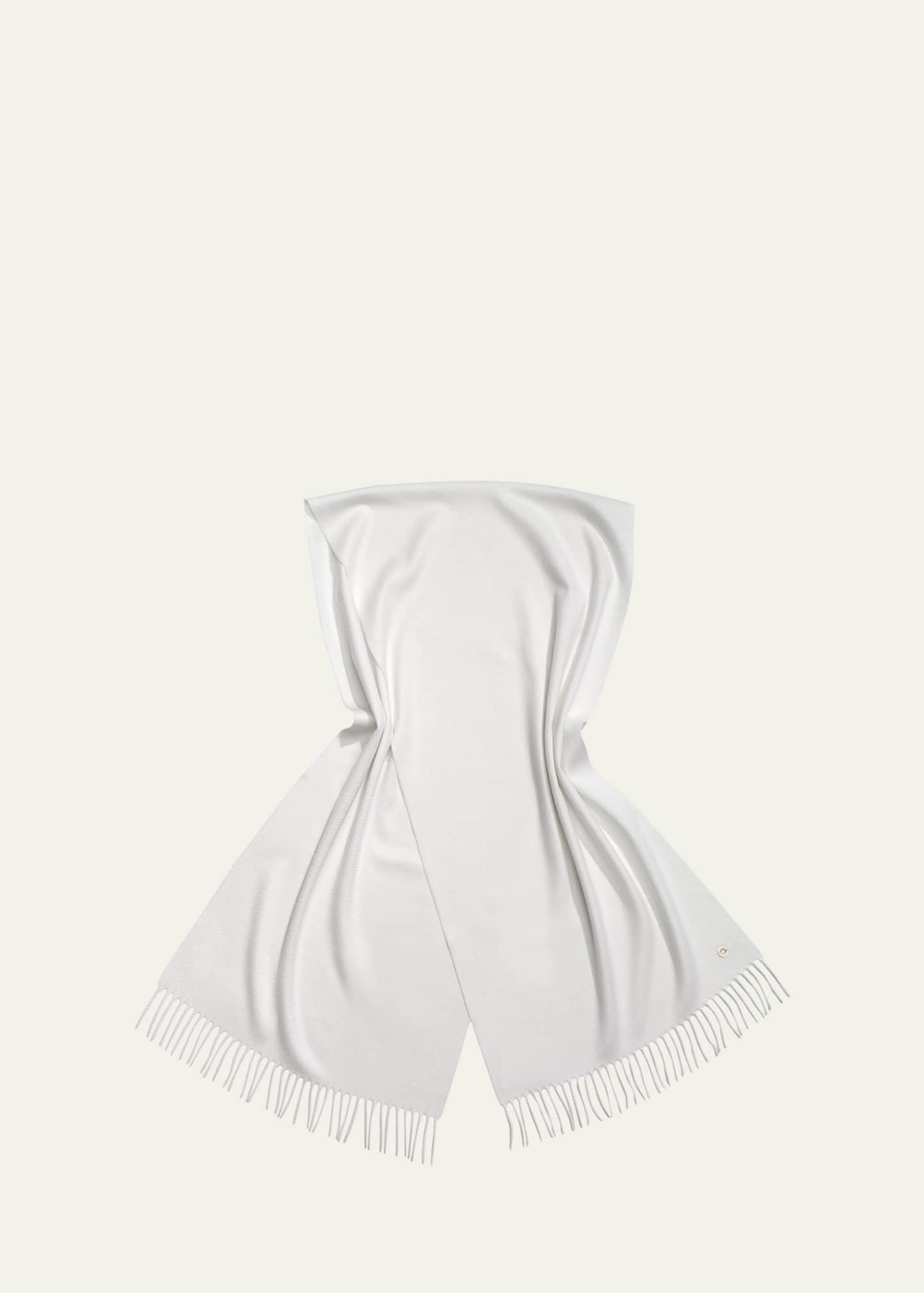 Loro Piana Cashmere Sciarpa Grande Fringe-Trim Scarf Image 3 of 5