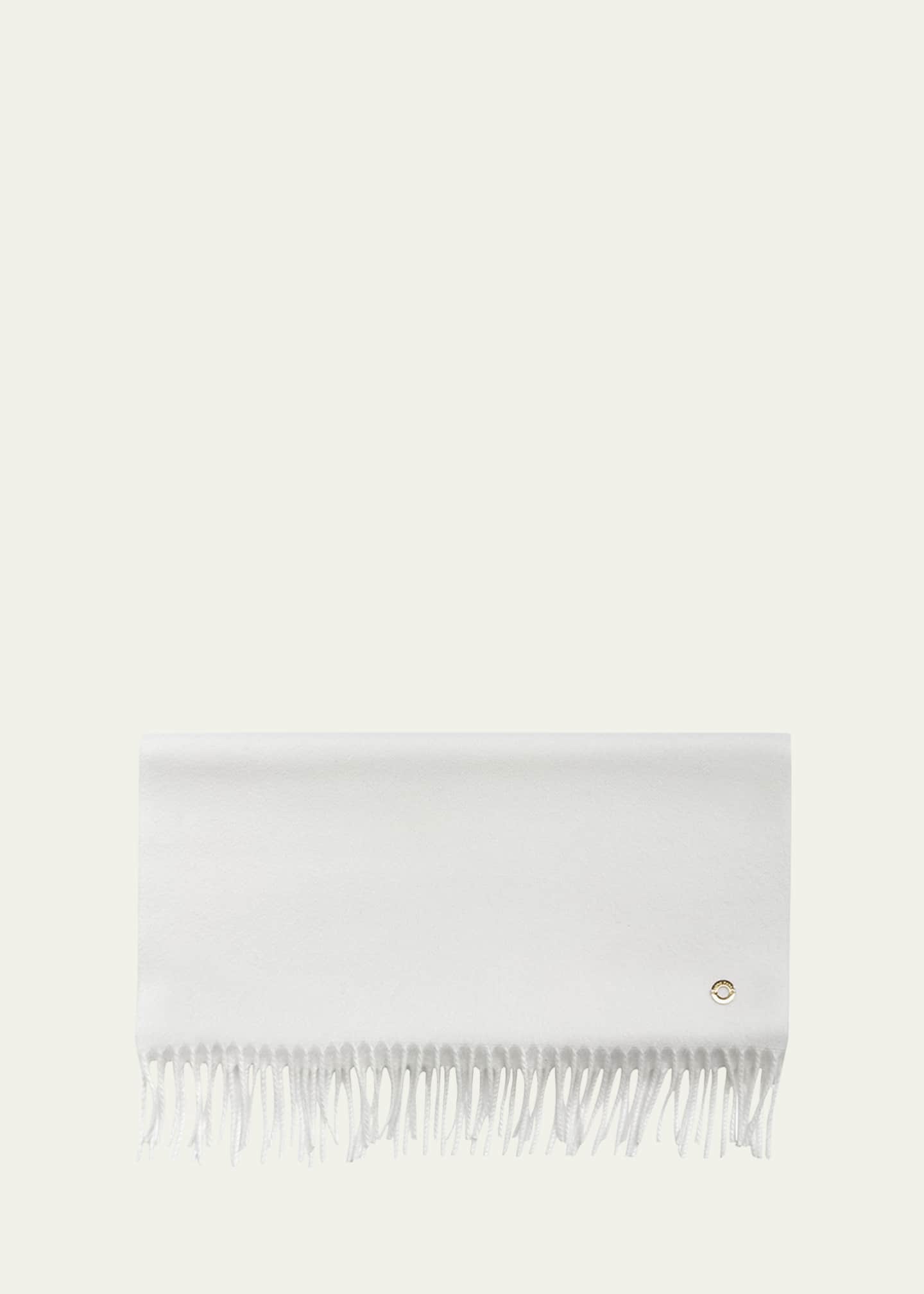 Loro Piana Cashmere Sciarpa Grande Fringe-Trim Scarf Image 4 of 5