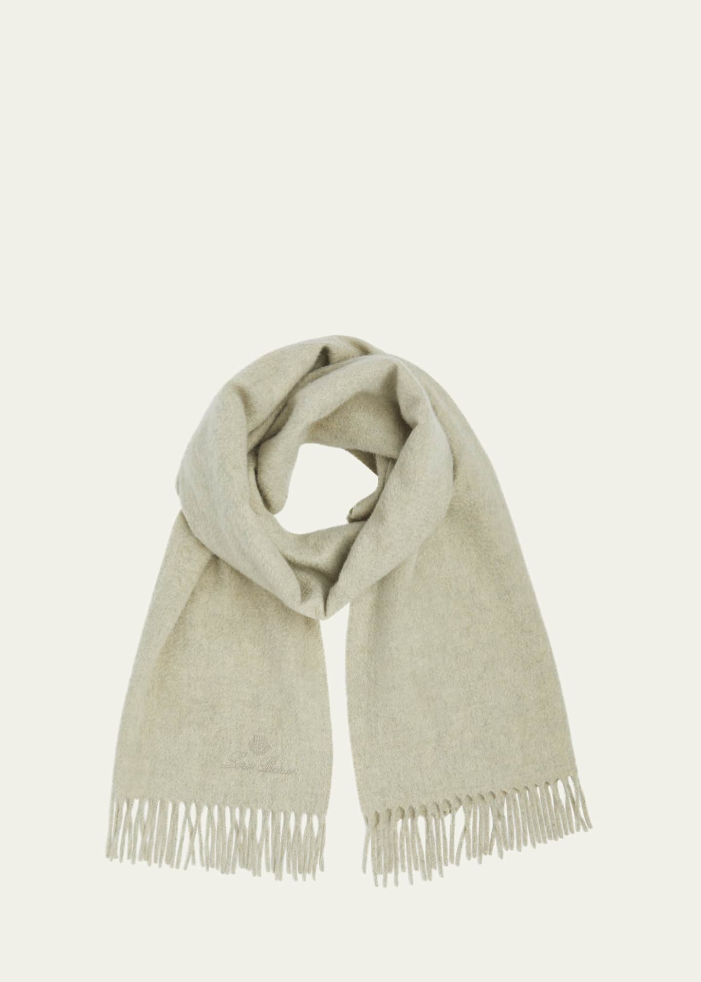 Loro Piana Cashmere Sciarpa Grande Fringe Trim Scarf