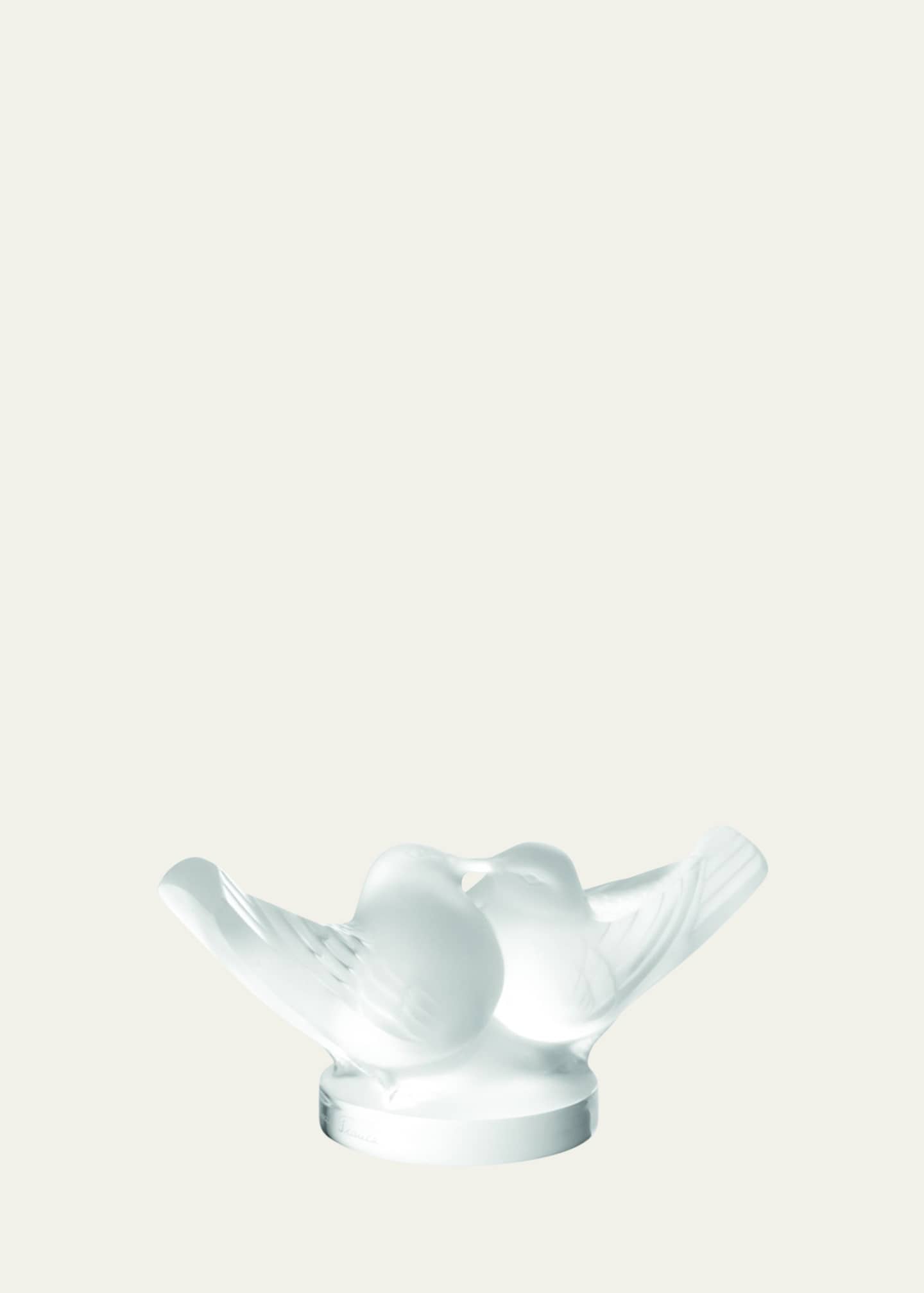 Lalique Crystal Doves Figurine