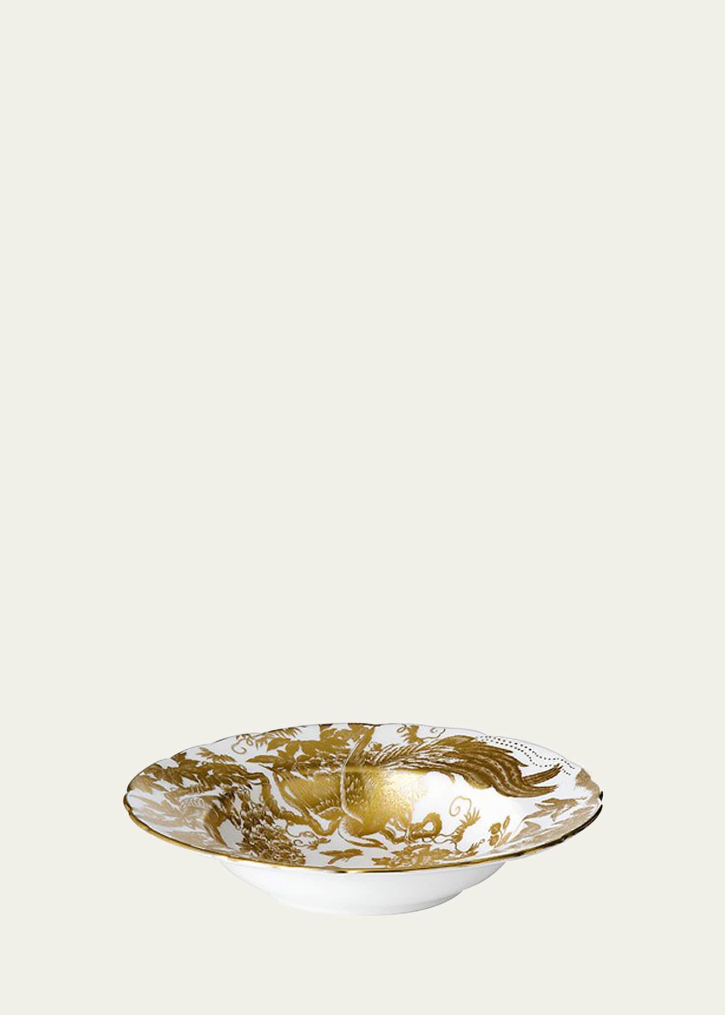 Royal Crown Derby Gold Aves Rim Soup Plate