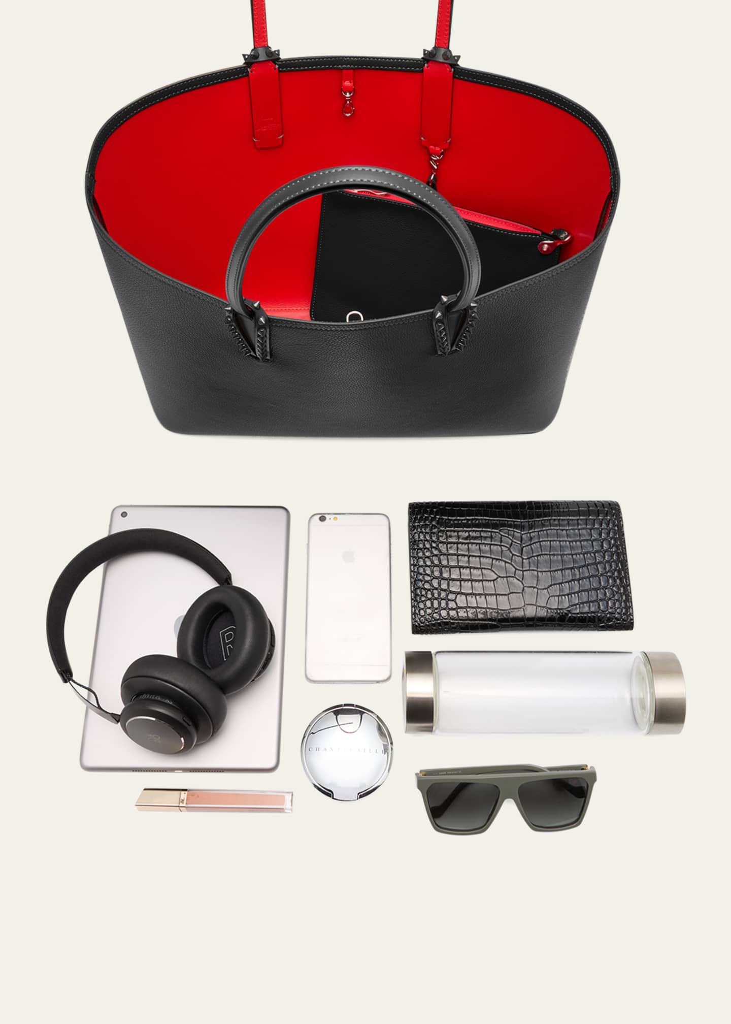 Christian Louboutin Large Cabata Tote in Grained Leather Image 6 of 7