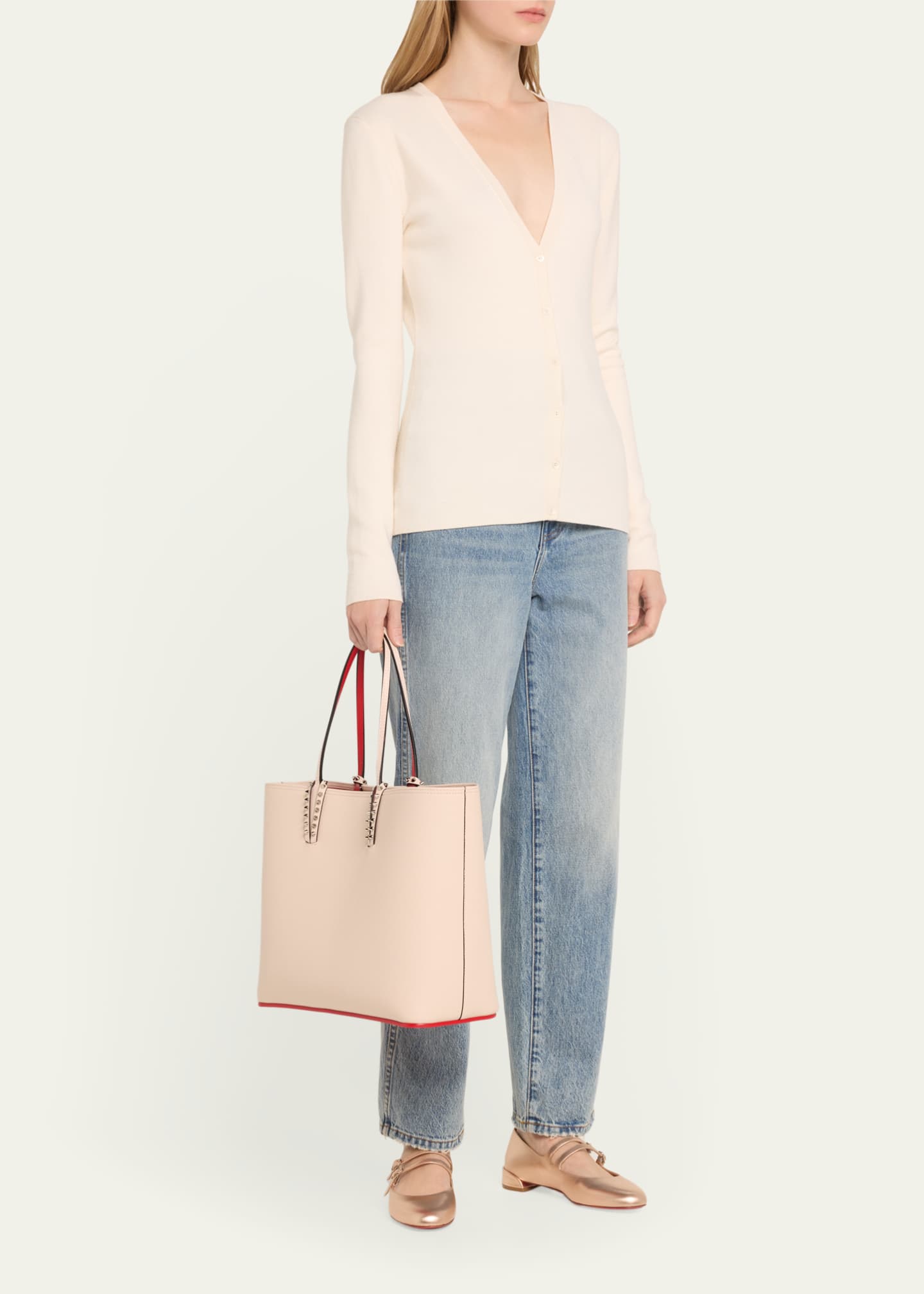 Christian Louboutin Large Cabata Tote in Grained Leather Image 5 of 7