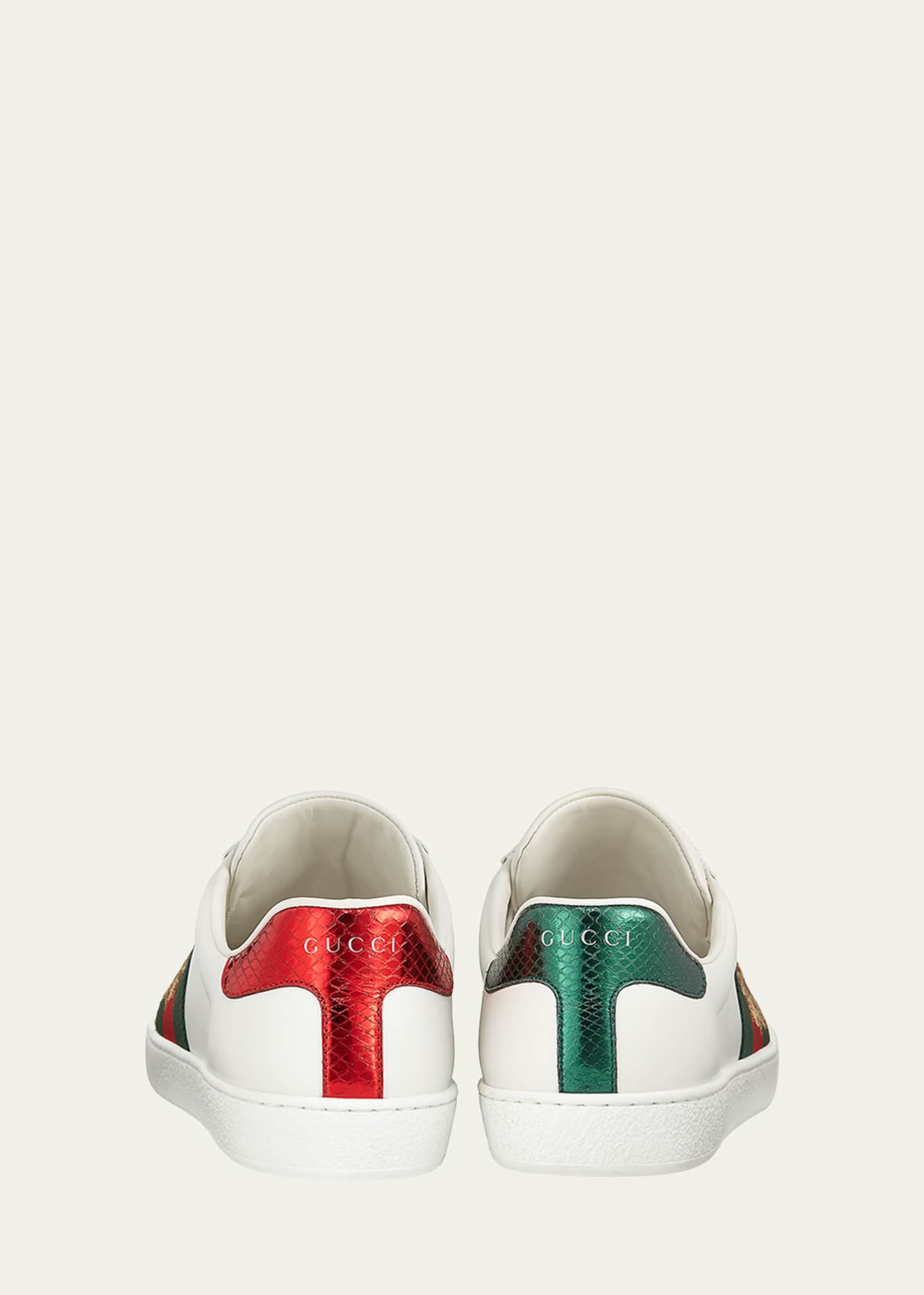 Gucci New Ace Embroidered Low top Sneakers White