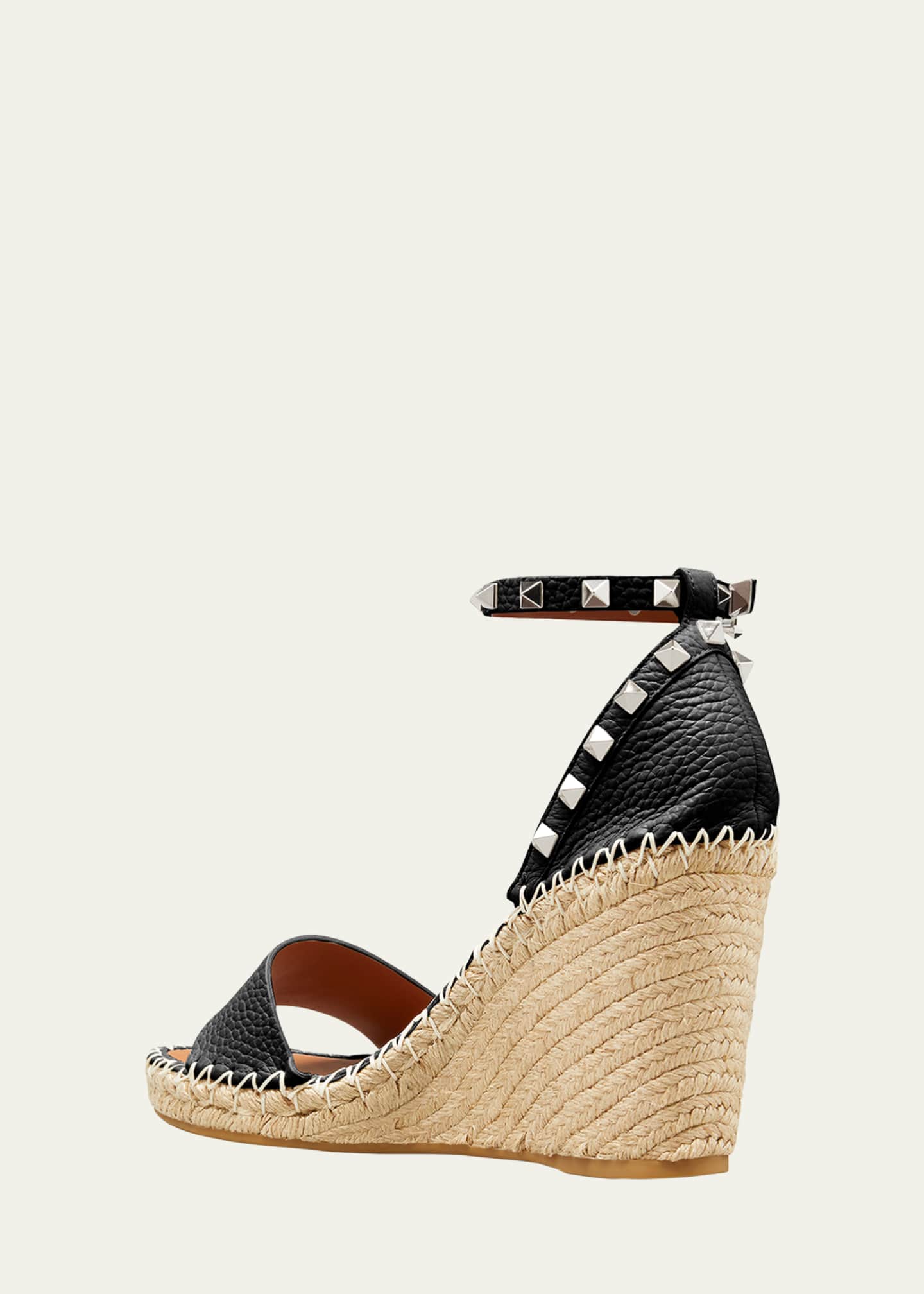 Valentino Garavani Rockstud Double Espadrille Wedge Sandals Bergdorf Goodman