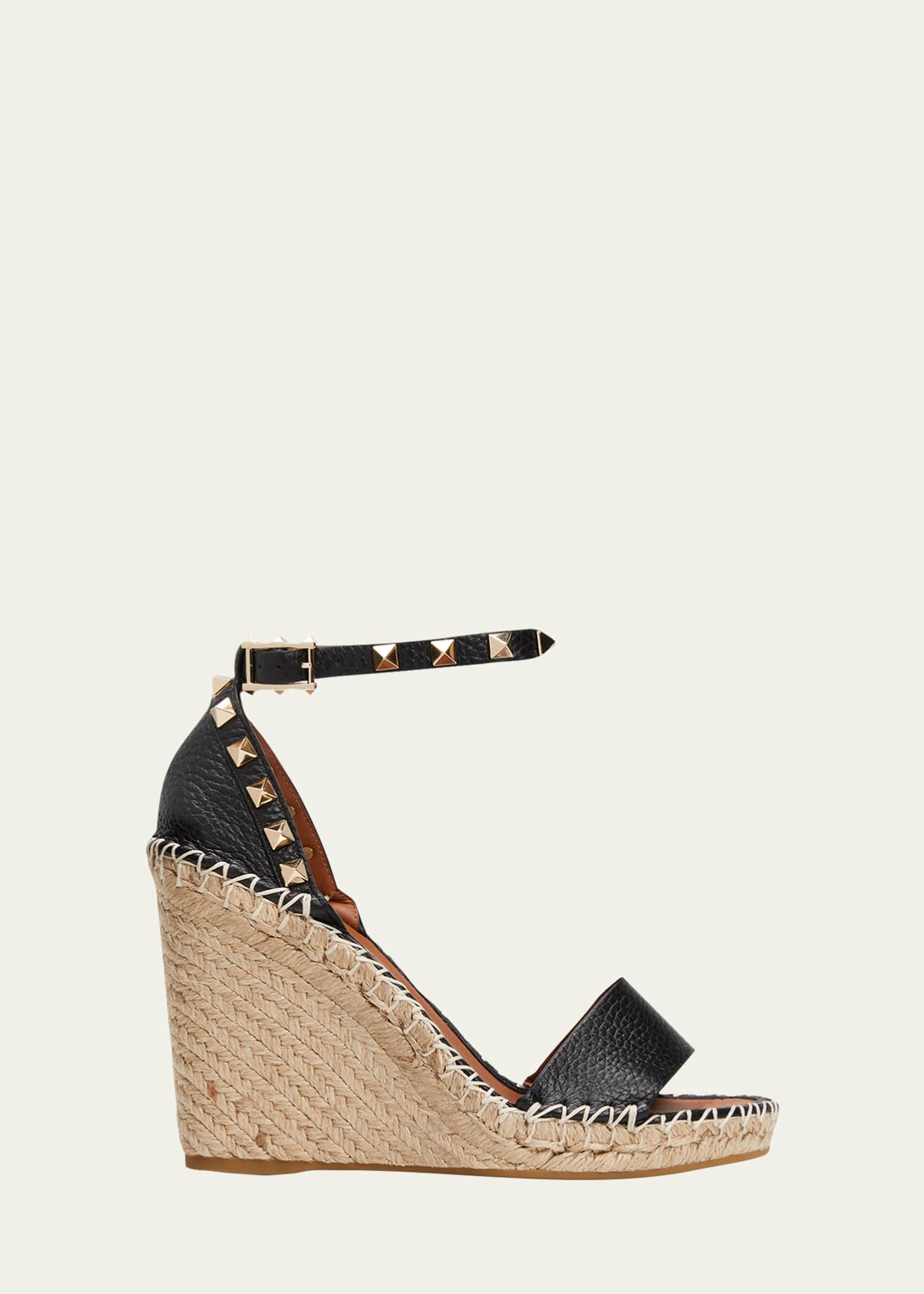 Valentino Garavani Rockstud Double Espadrille Wedge Sandals - Bergdorf ...