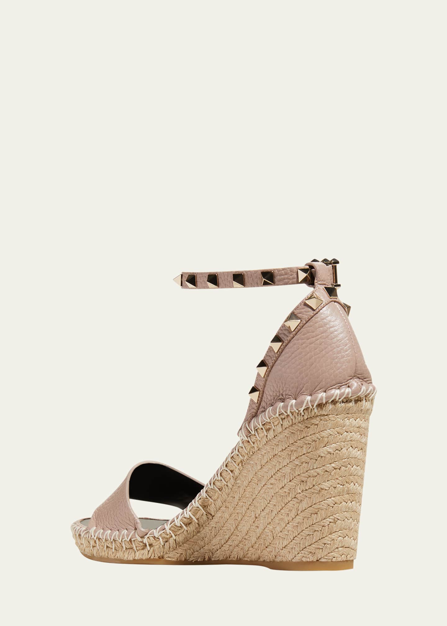 Valentino Garavani Rockstud Double Espadrille Wedge Sandals Bergdorf Goodman