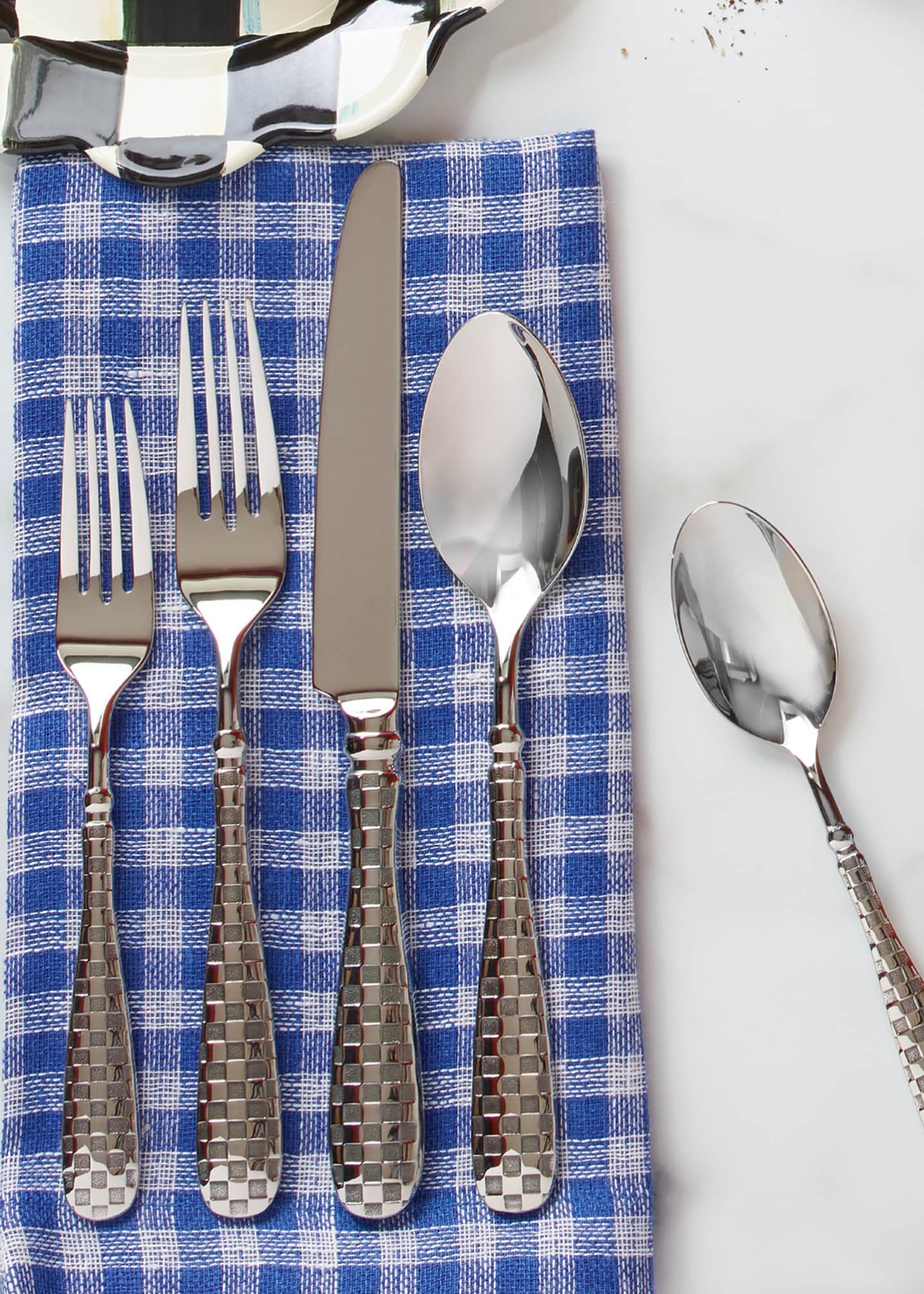 MacKenzie-Childs 5-Piece Check Flatware Place Setting Image 2 of 4