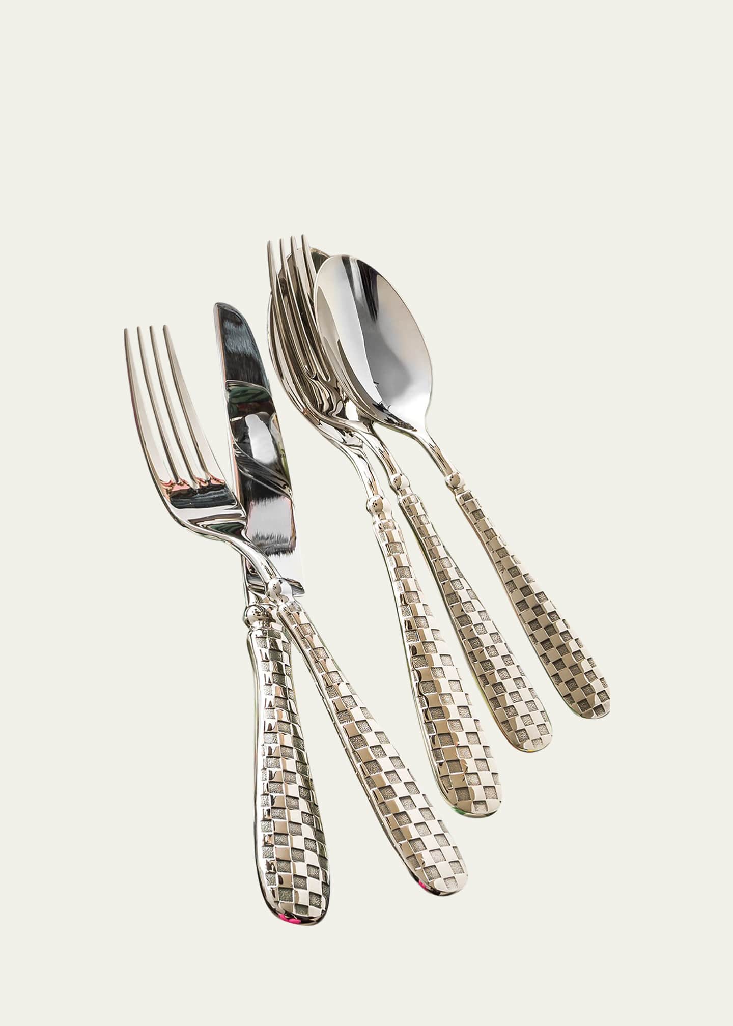 MacKenzie-Childs 5-Piece Check Flatware Place Setting Image 1 of 4