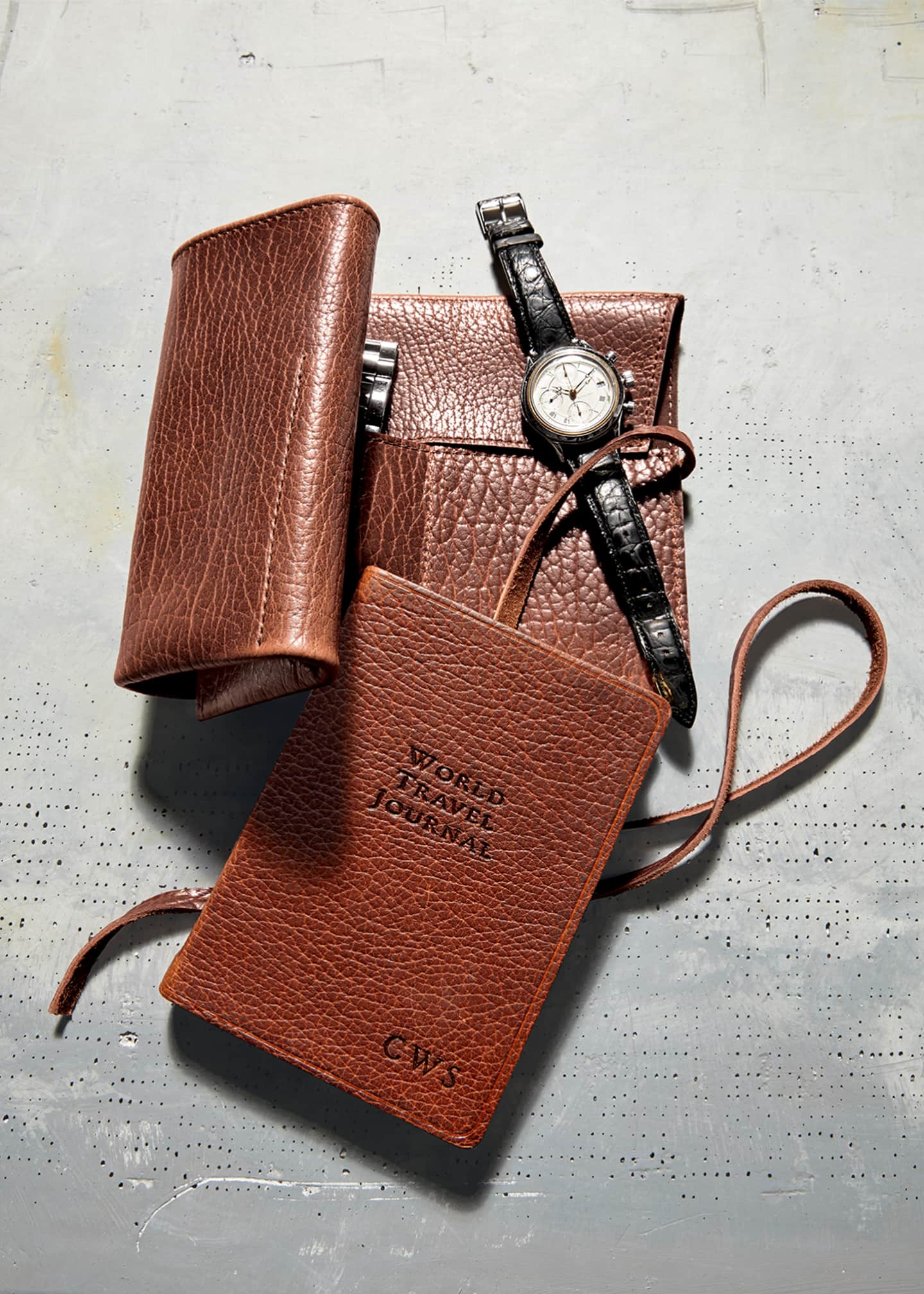 Graphic Image Leather Watch Roll Image 2 of 3