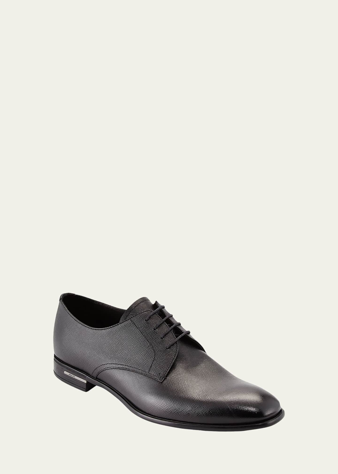 Prada Men's Saffiano Leather Lace-Ups