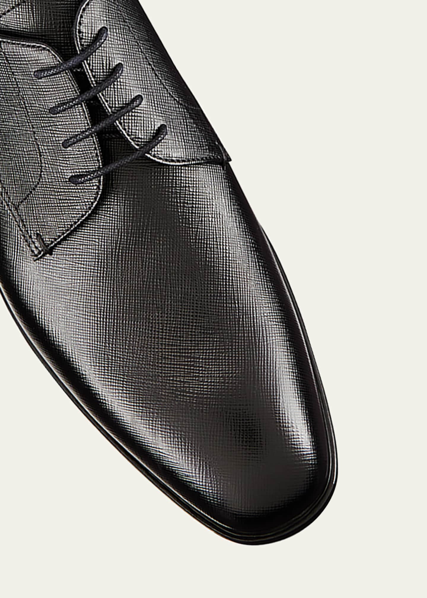Prada Men's Saffiano Leather Lace-Ups Image 5 of 5