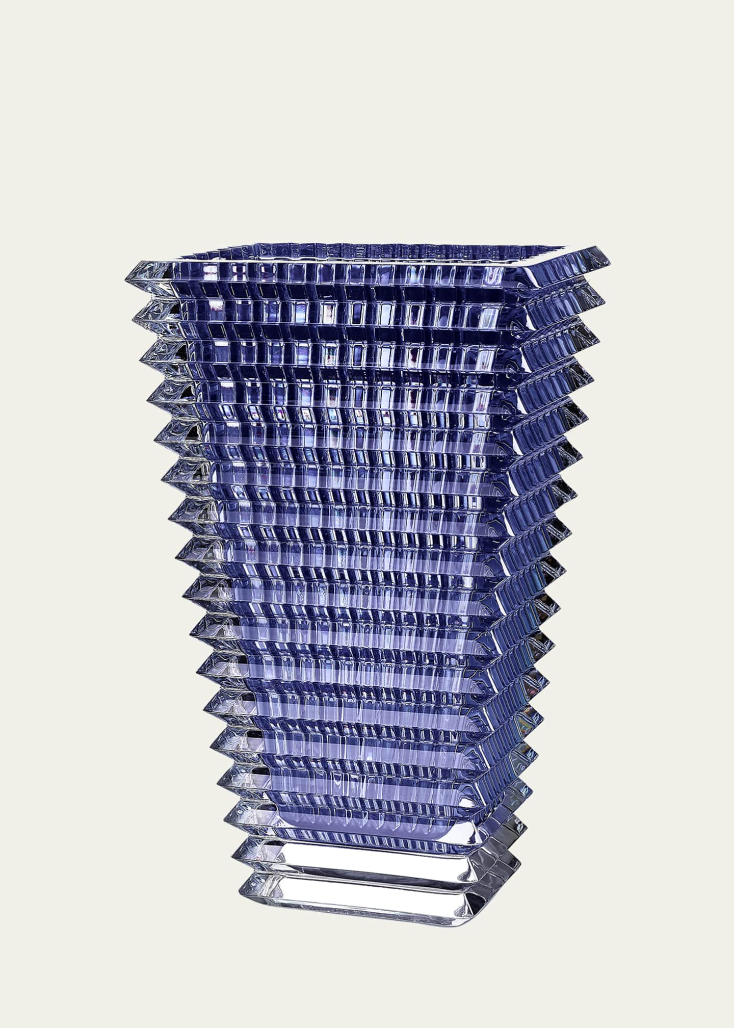 Baccarat Blue Eye Large Rectangular Vase