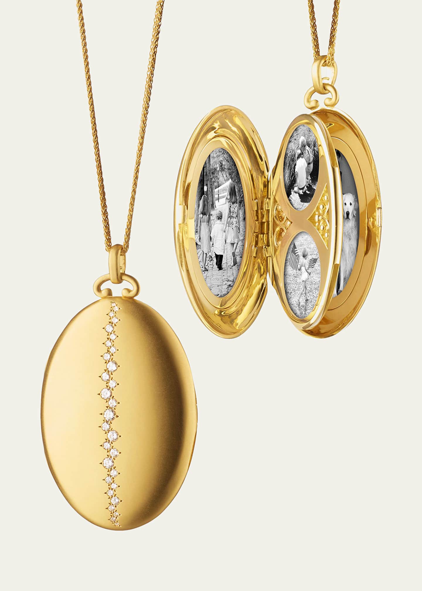 Monica Rich Kosann 6-Image Diamond Locket Necklace