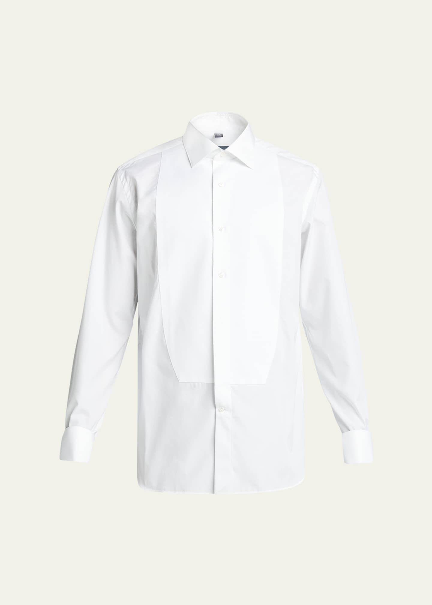 Bergdorf Goodman Men s Pique Bib Front Tuxedo Shirt White Men s 43 EU 17 Us Shirts Tops Tuxedo Shirts