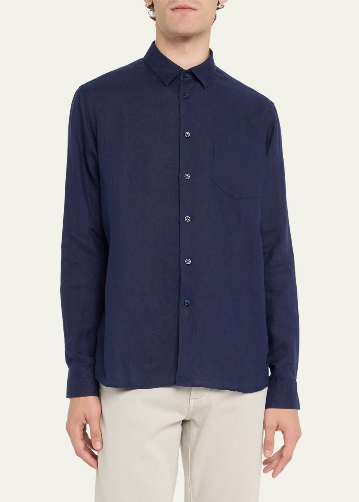 Vilebrequin Caroubis Linen Pocket Sport Shirt Image 4 of 5