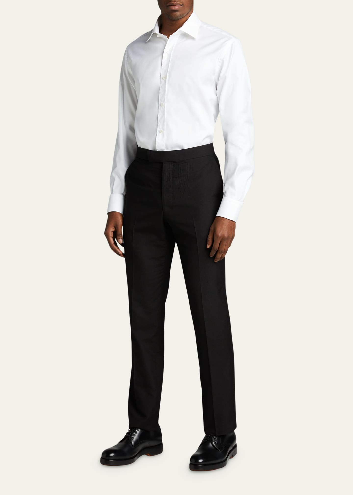 Bergdorf Goodman Men's Textured Solid Sport Shirt Image 2 of 2