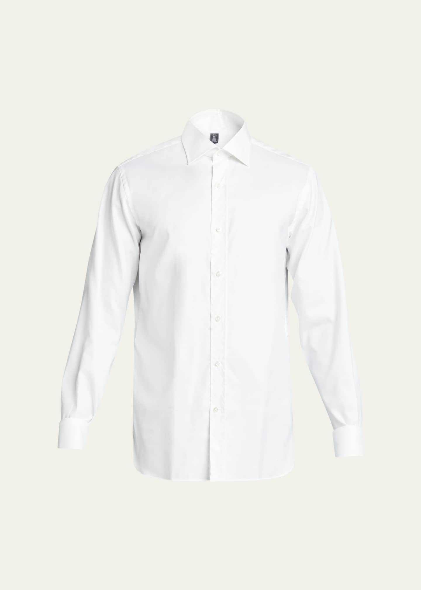 Bergdorf Goodman Men's Textured Solid Sport Shirt Image 1 of 2