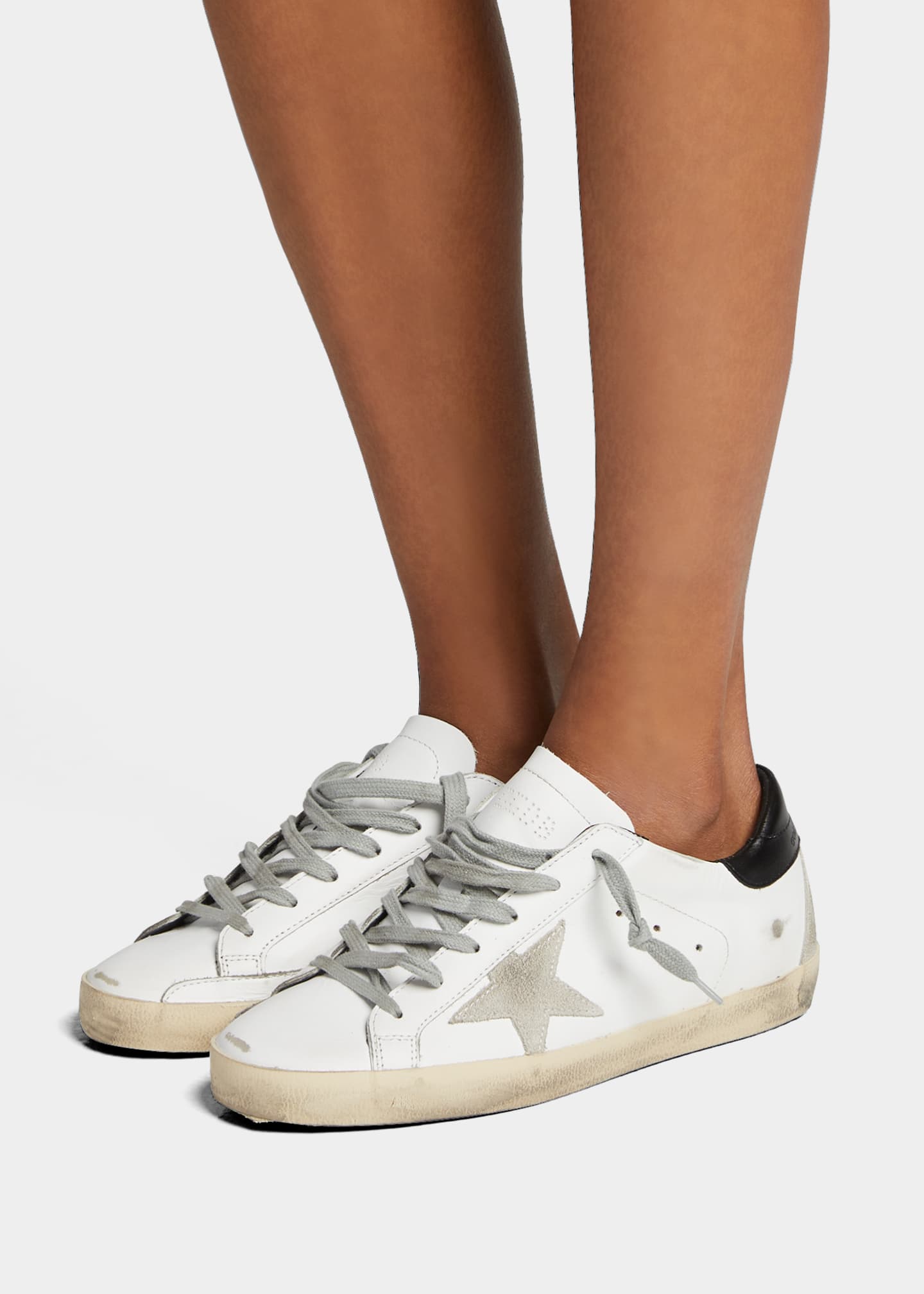 Golden Goose Distressed Leather Sneakers, White Pattern - Bergdorf Goodman