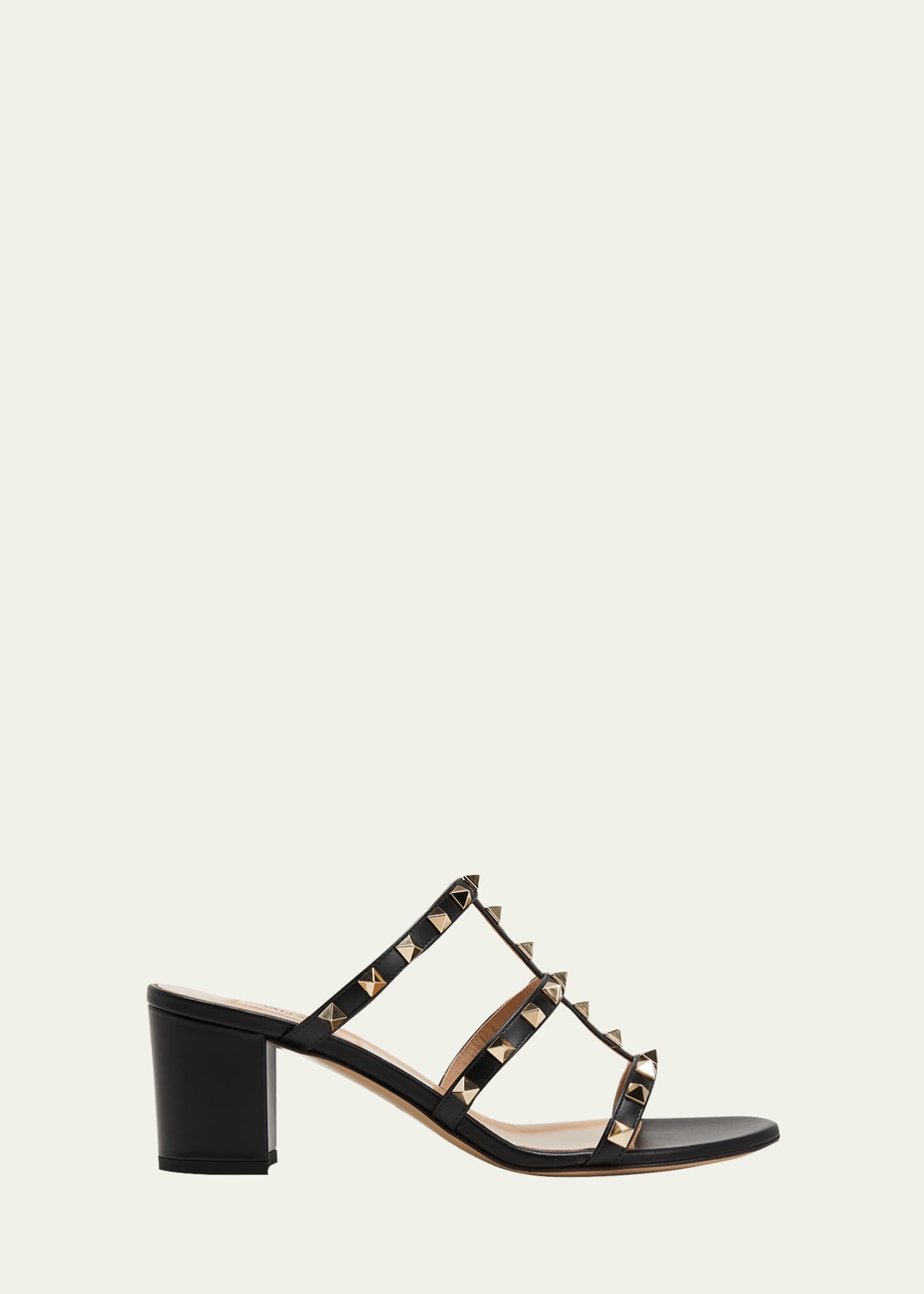 Valentino Garavani Rockstud Caged 60mm Slide Sandals - Bergdorf Goodman