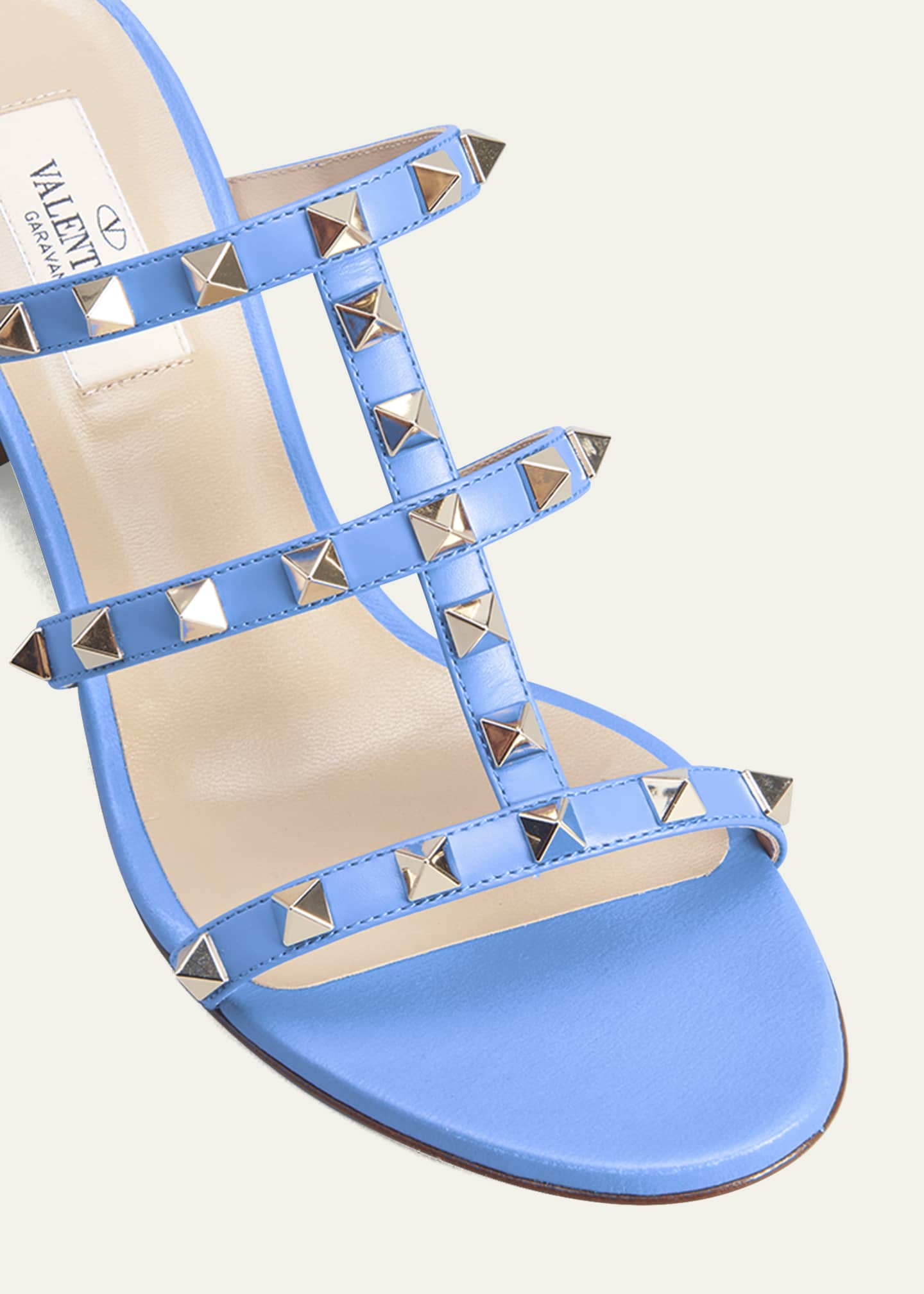 Valentino garavani rockstud best sale caged 60mm slide sandals