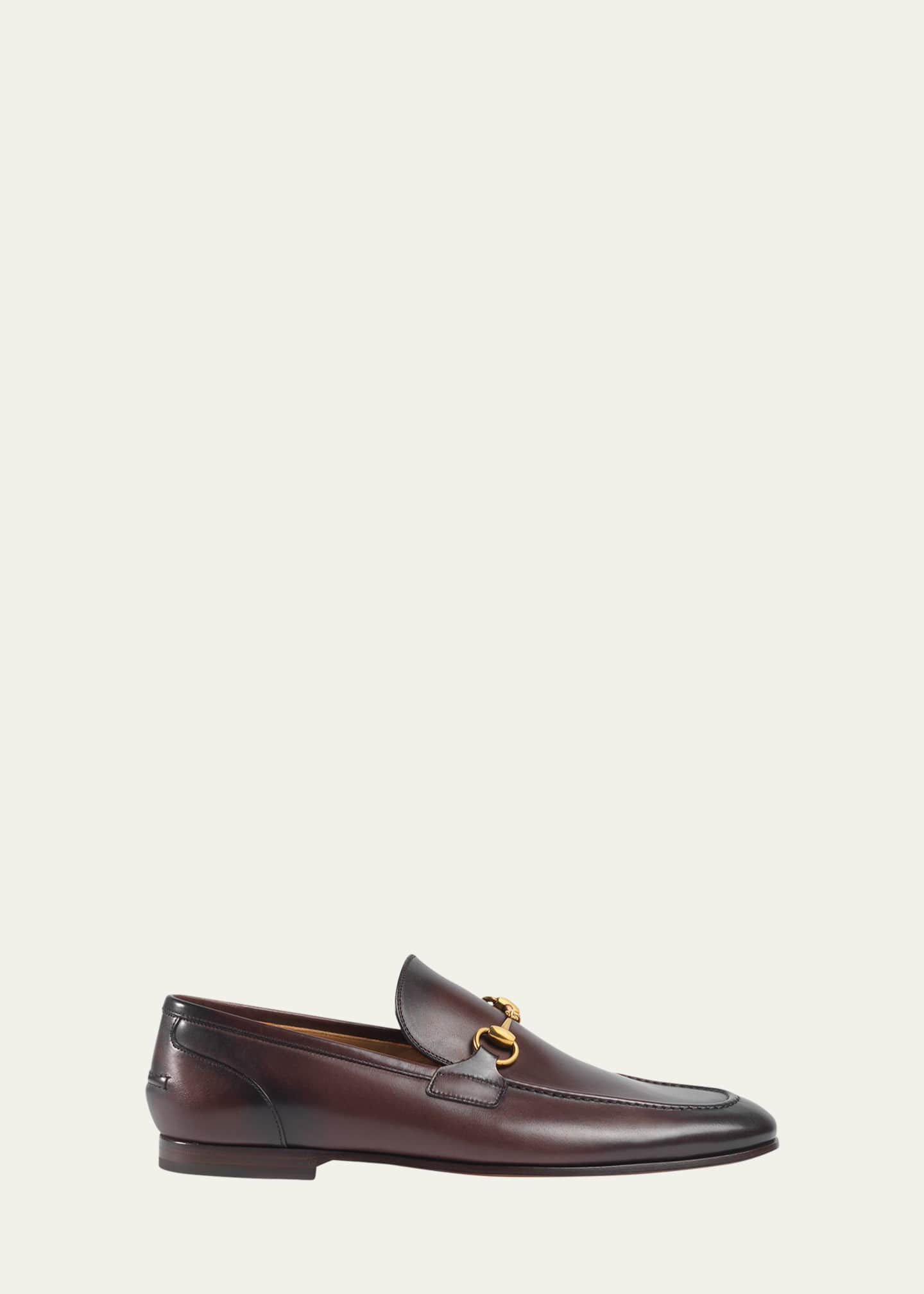 Shop Gucci Jordaan Leather Loafers